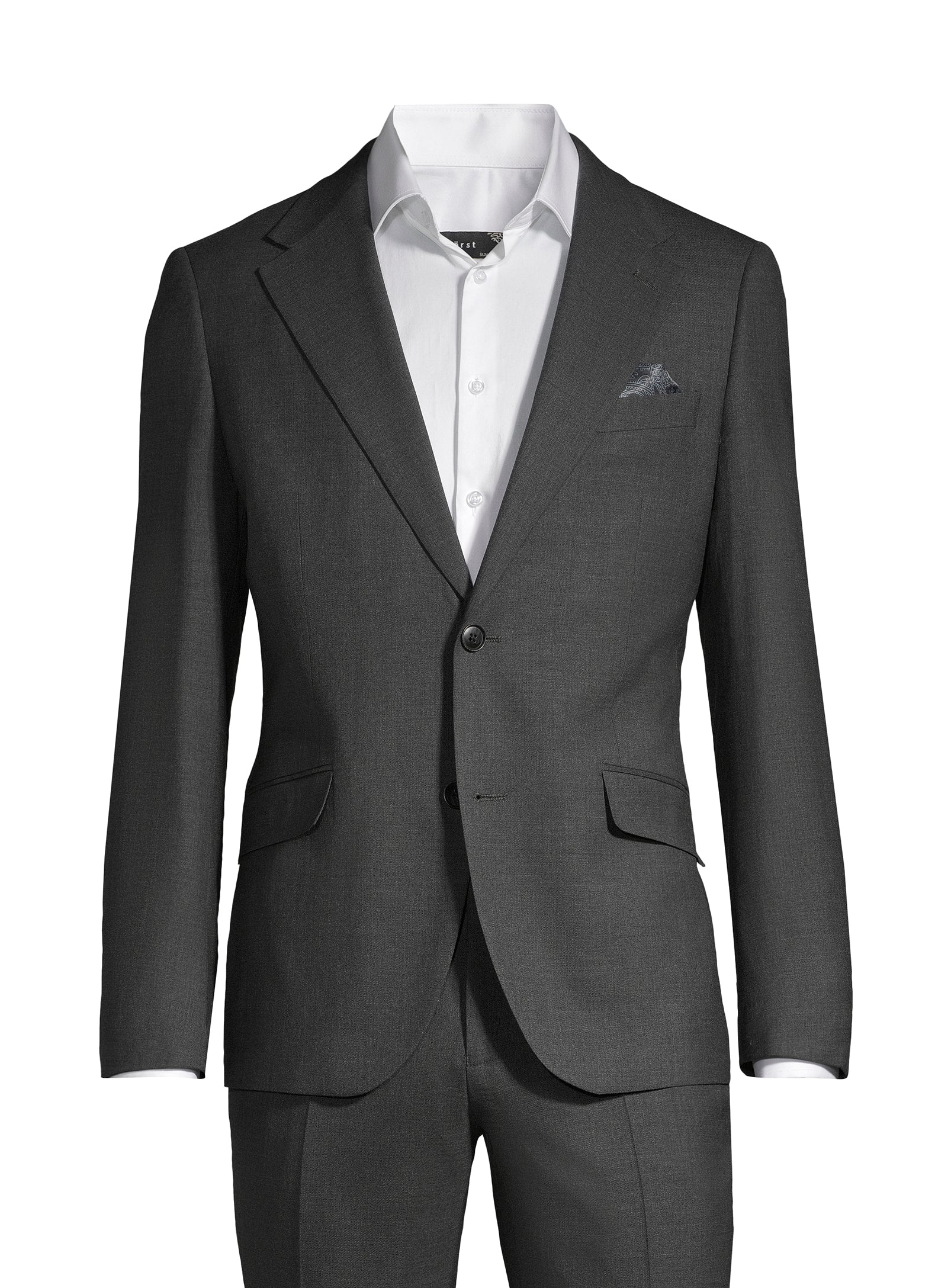 Essential Wool Nested Suit - Charcoal