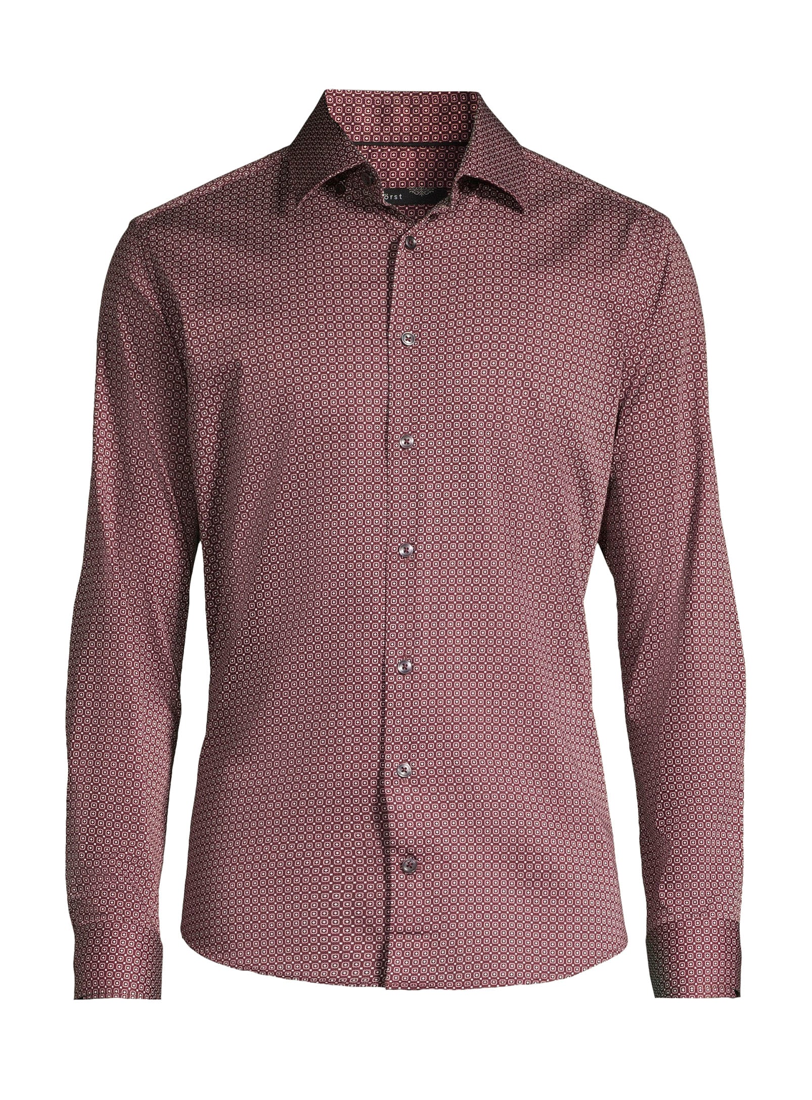 Cotton Sport Shirt - Burgundy