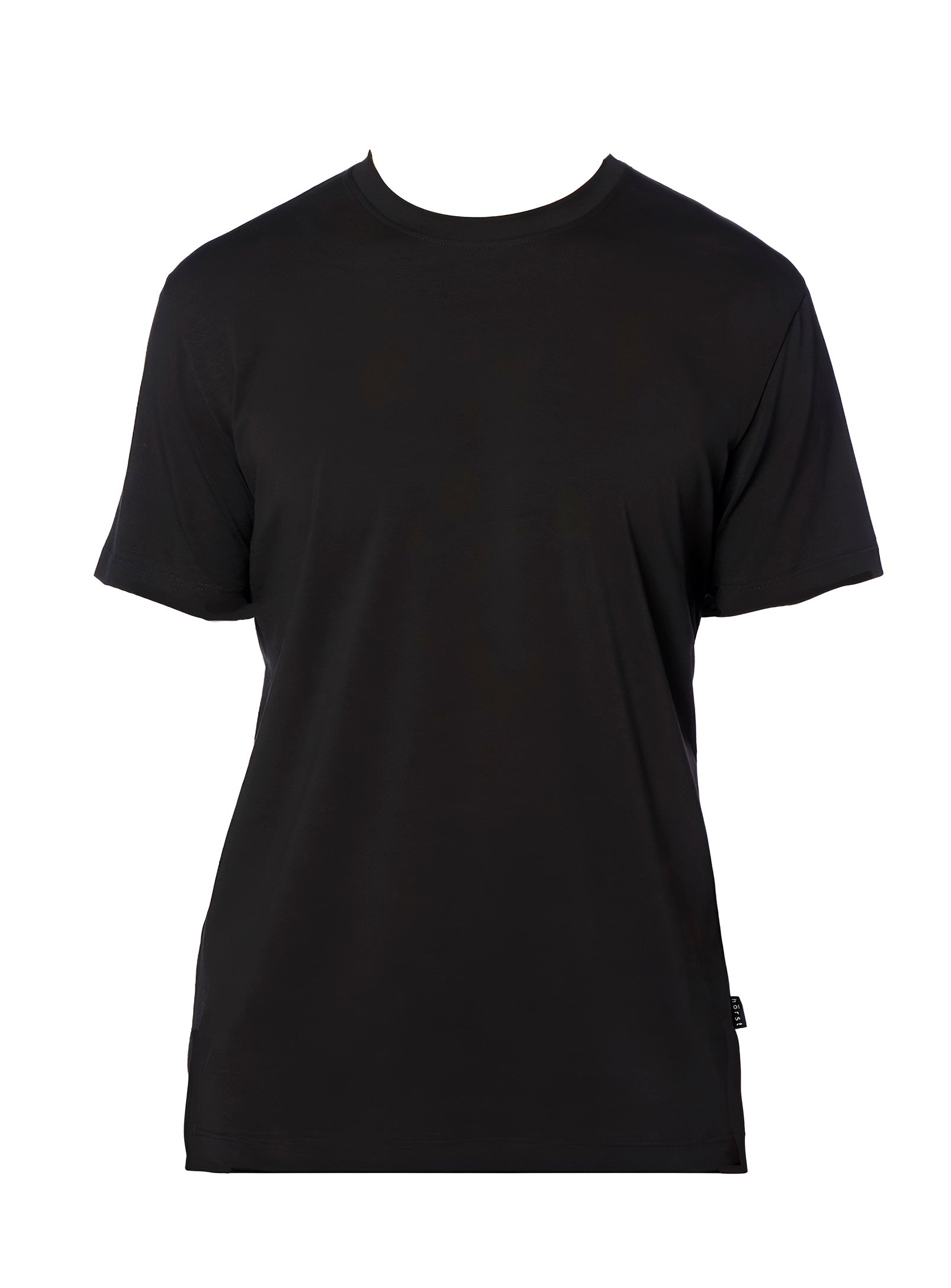 T-shirt en coton col rond – Noir