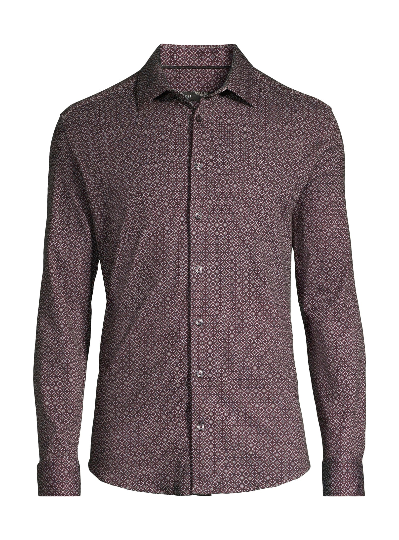 100% Cotton Sport Shirt - Burgundy
