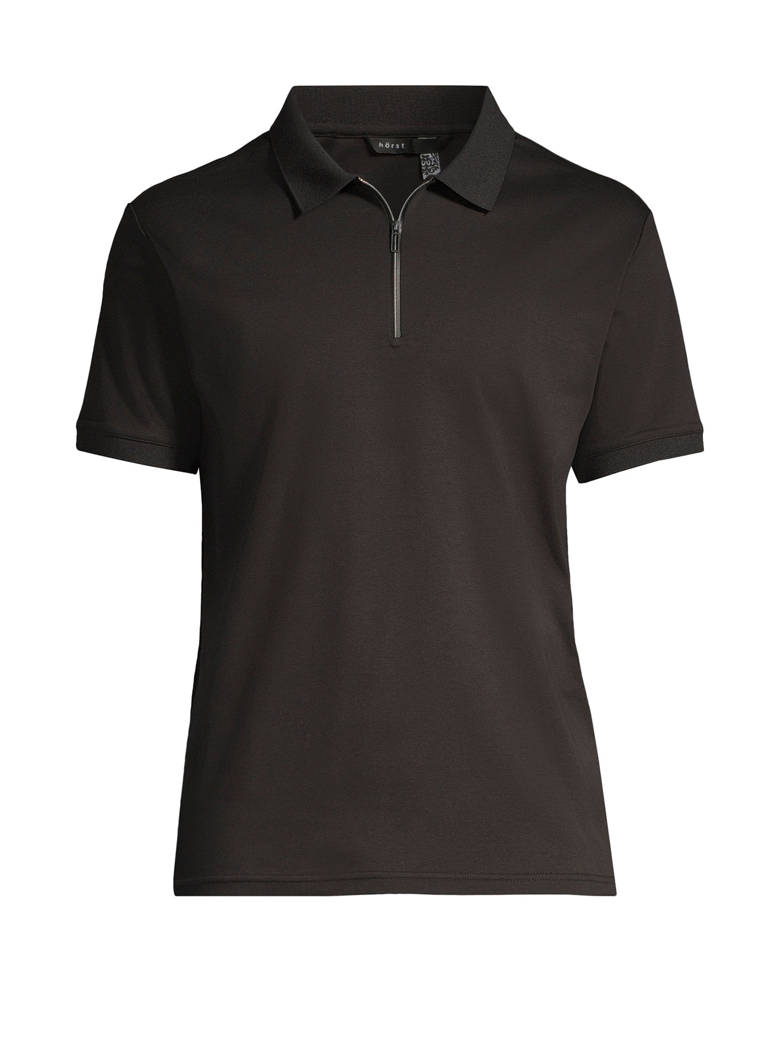 Mercerized Cotton Polo – Black