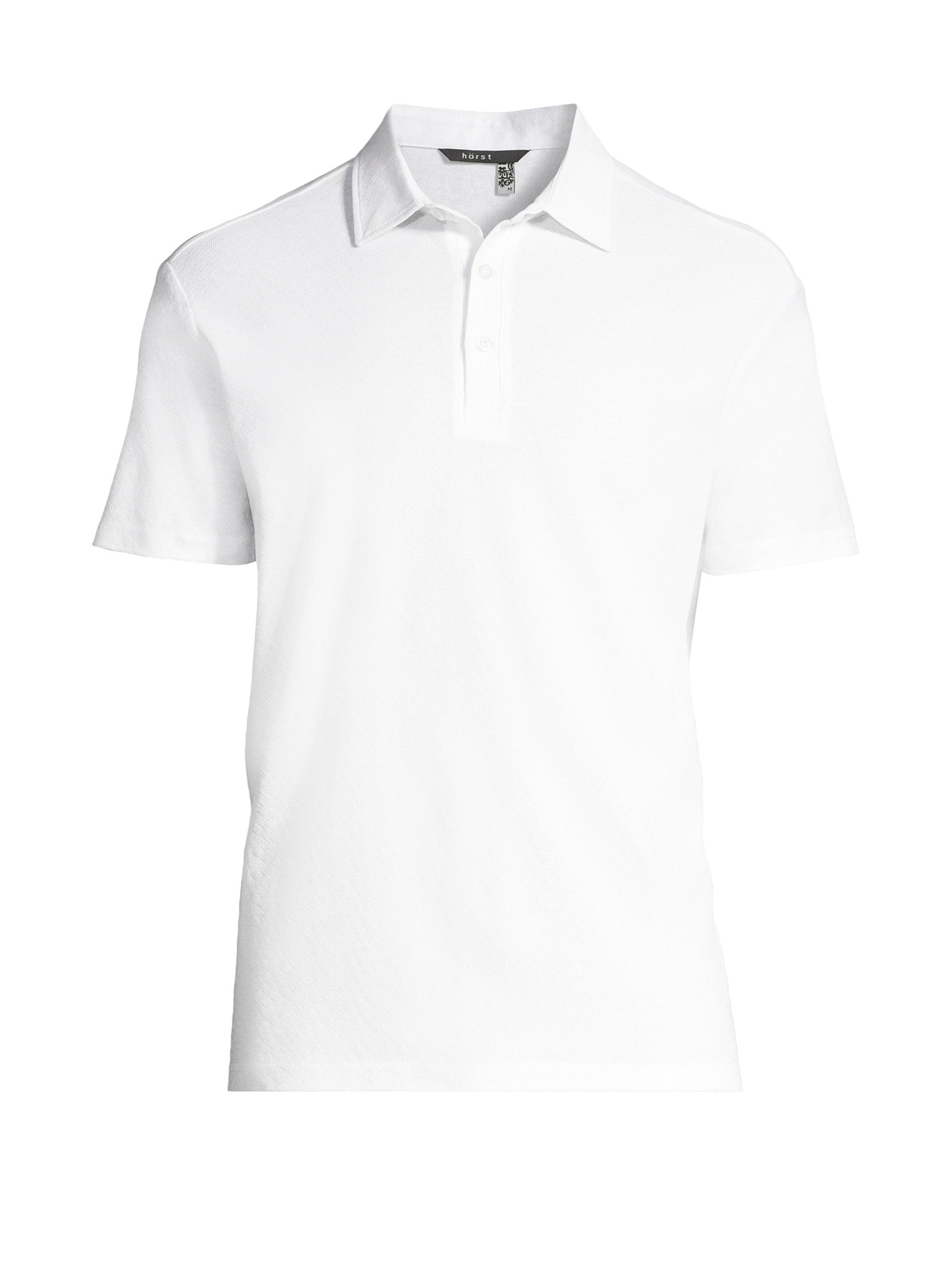 Jacquard Polo – White