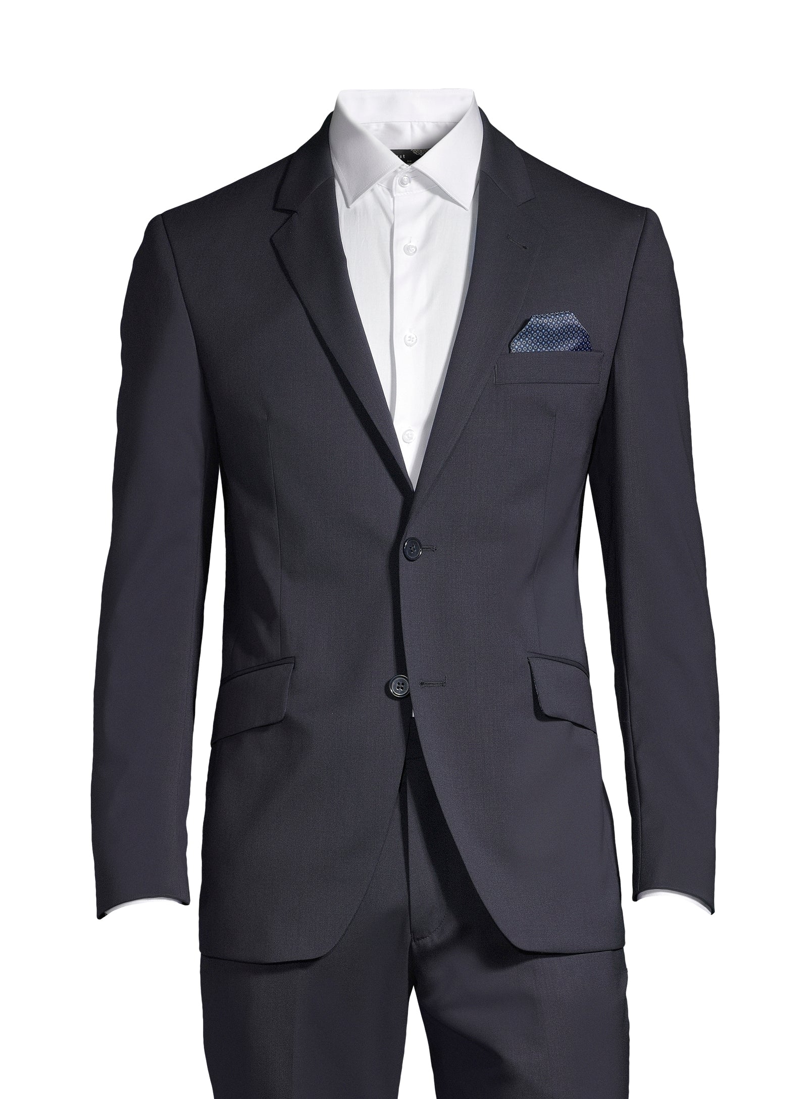 Complet essentiel imbriqué en laine - Bleu marine