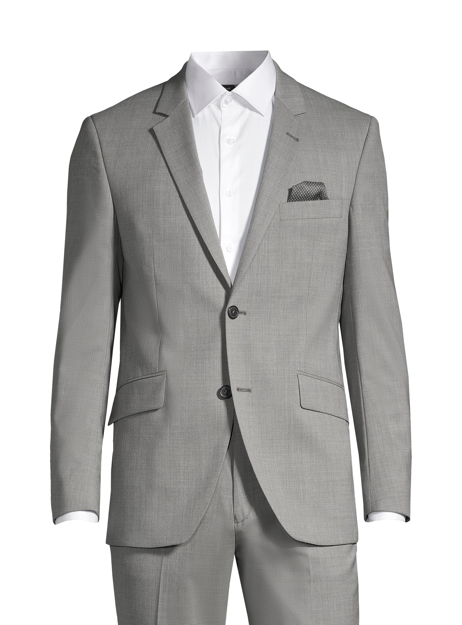 Complet essentiel imbriqué en laine - Gris
