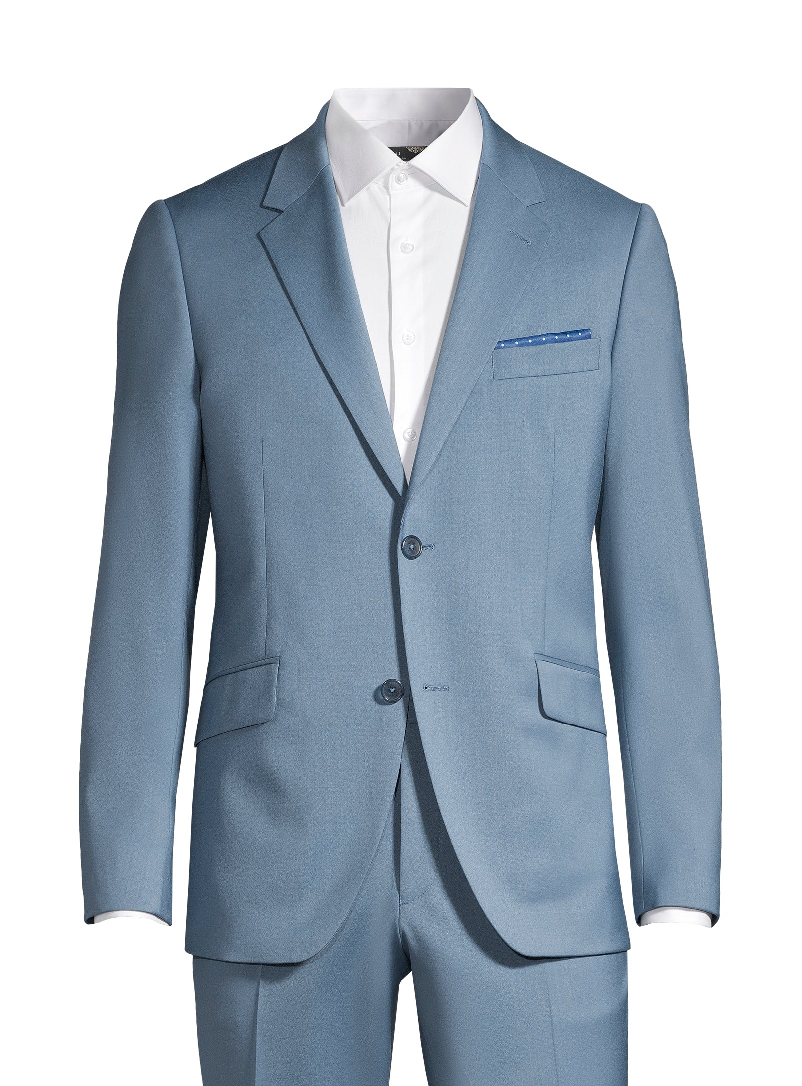 Complet essentiel imbriqué en laine - Bleu poudré