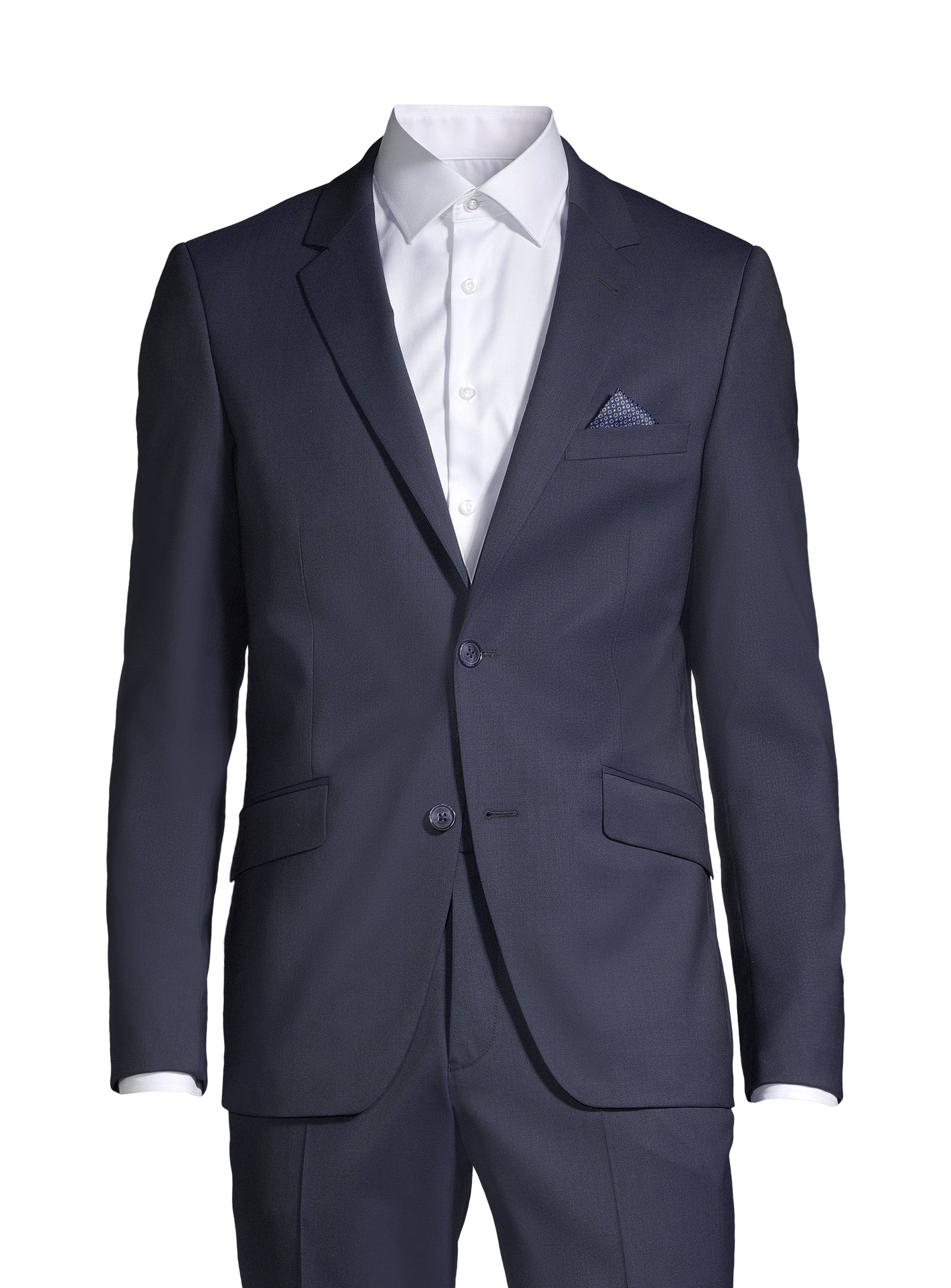 Complet essentiel imbriqué en laine - Bleu foncé