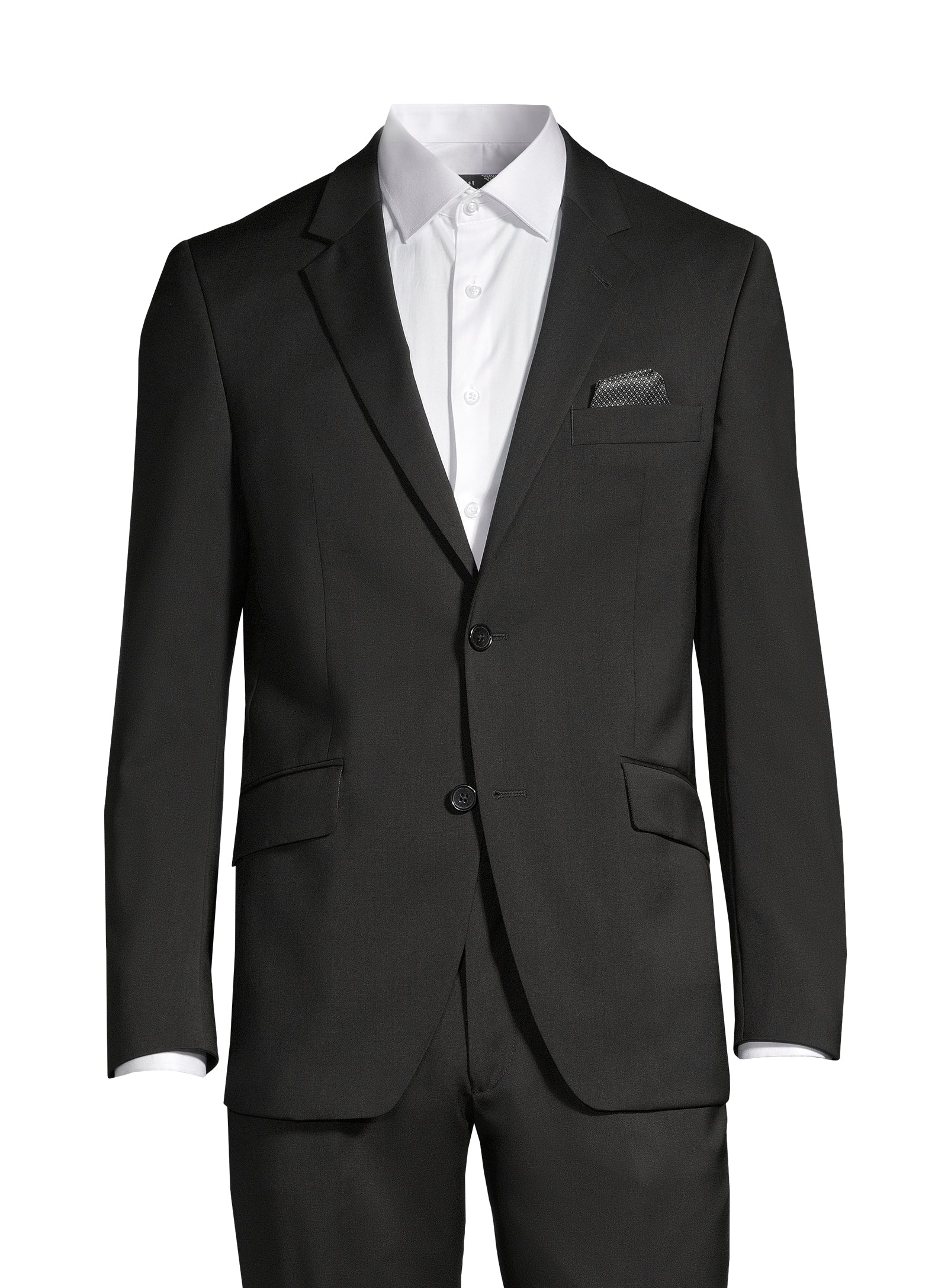 Complet essentiel imbriqué en laine - Noir