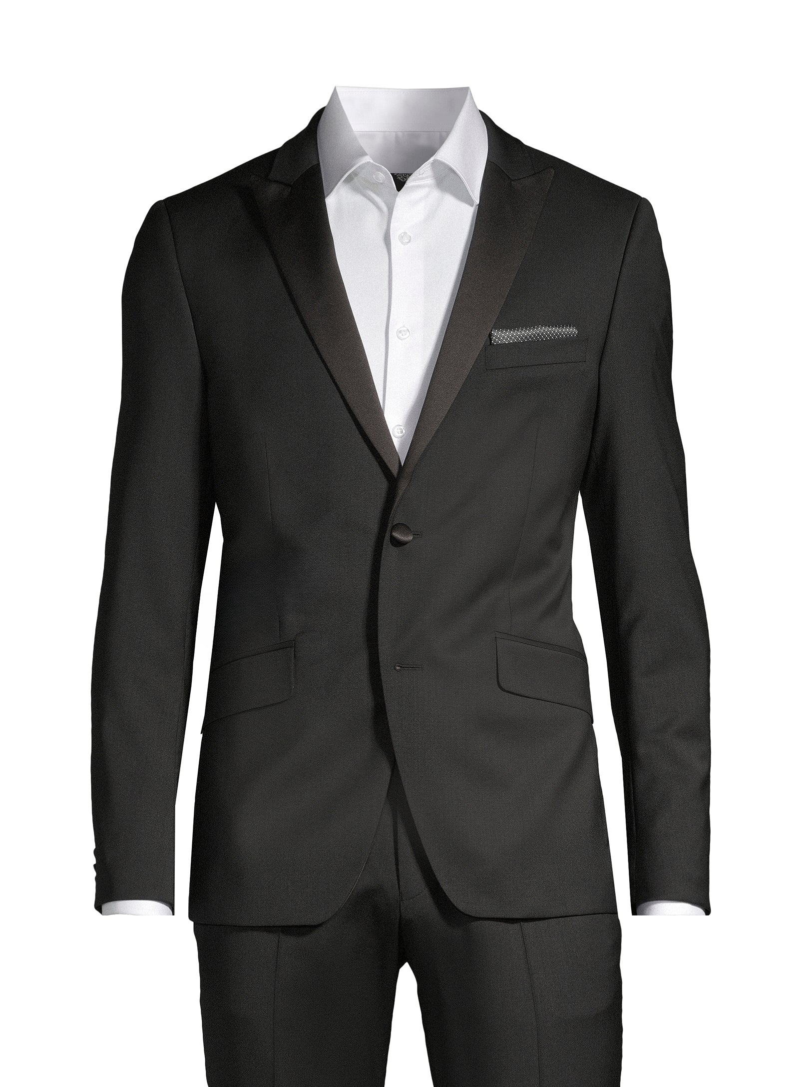 Complet essentiel imbriqué en laine - Noir