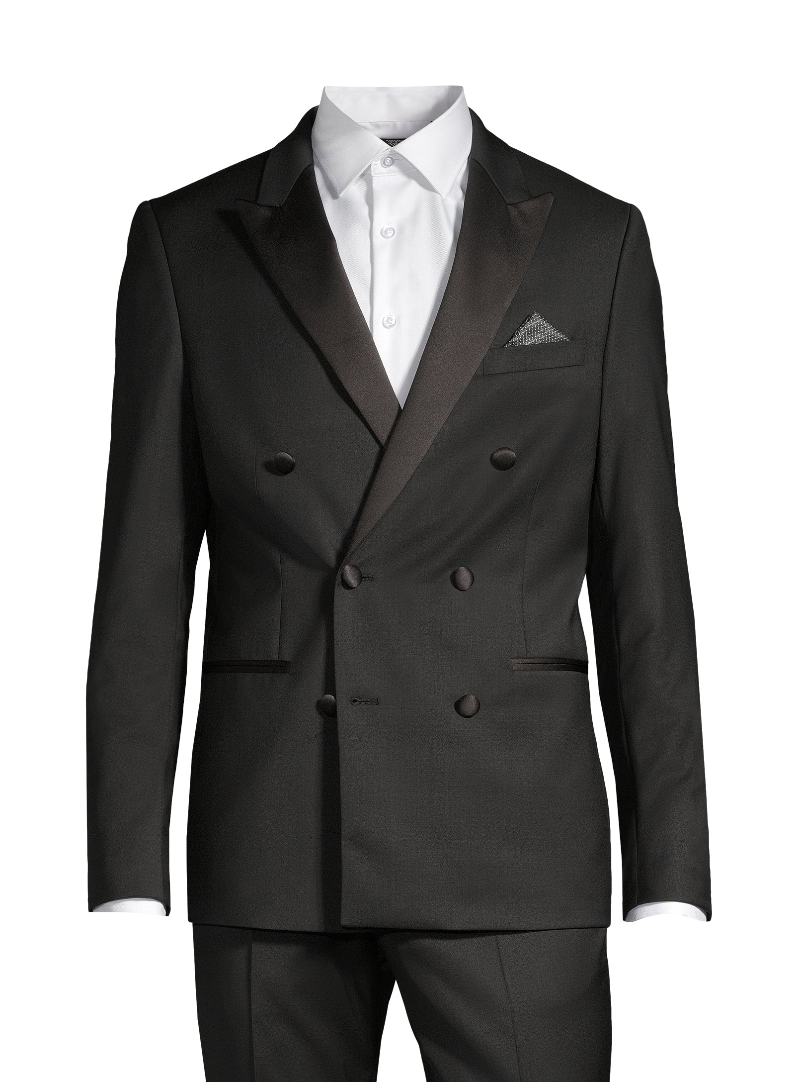 Complet essentiel imbriqué en laine - Noir