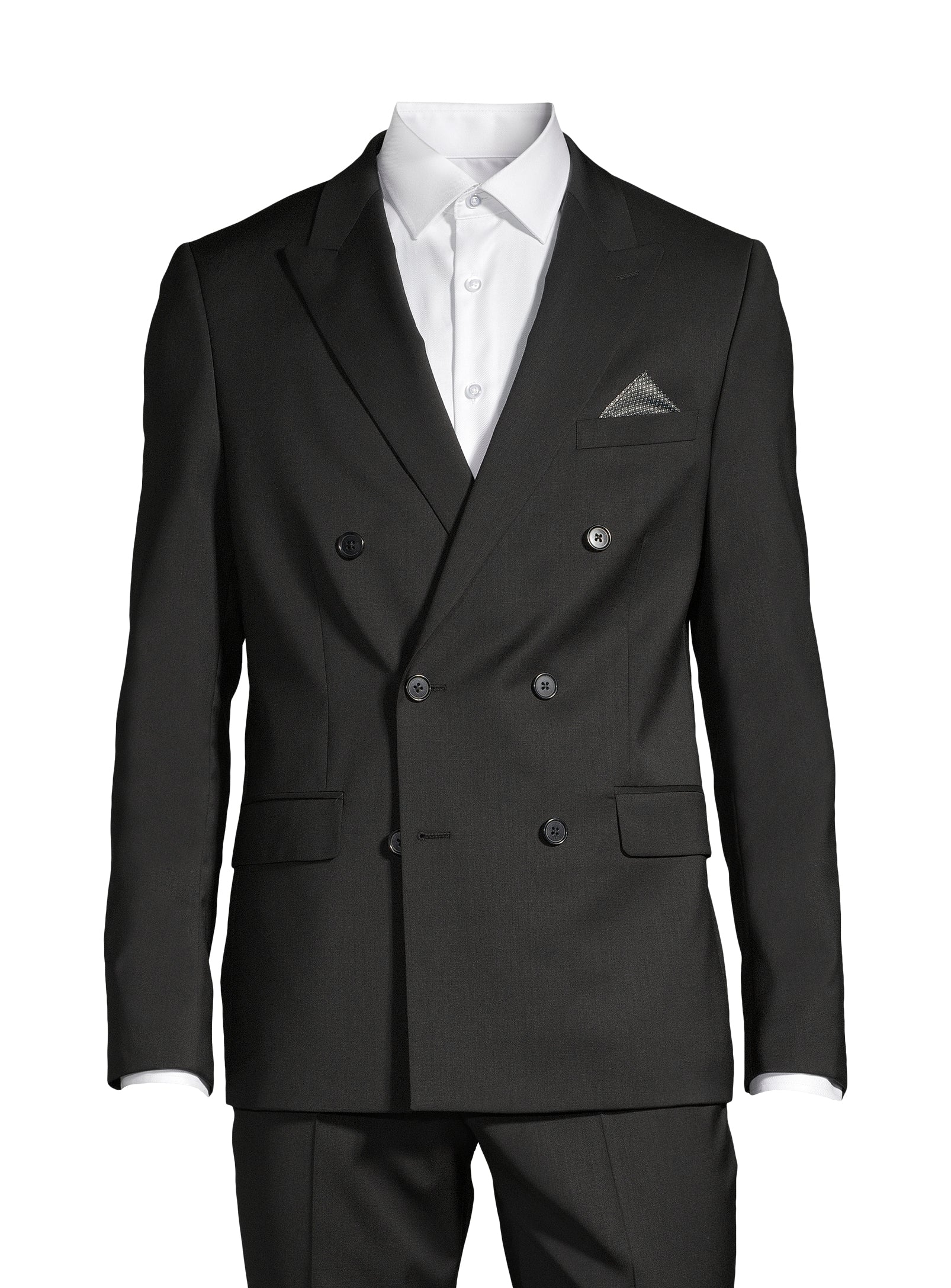 Complet essentiel imbriqué en laine - Noir