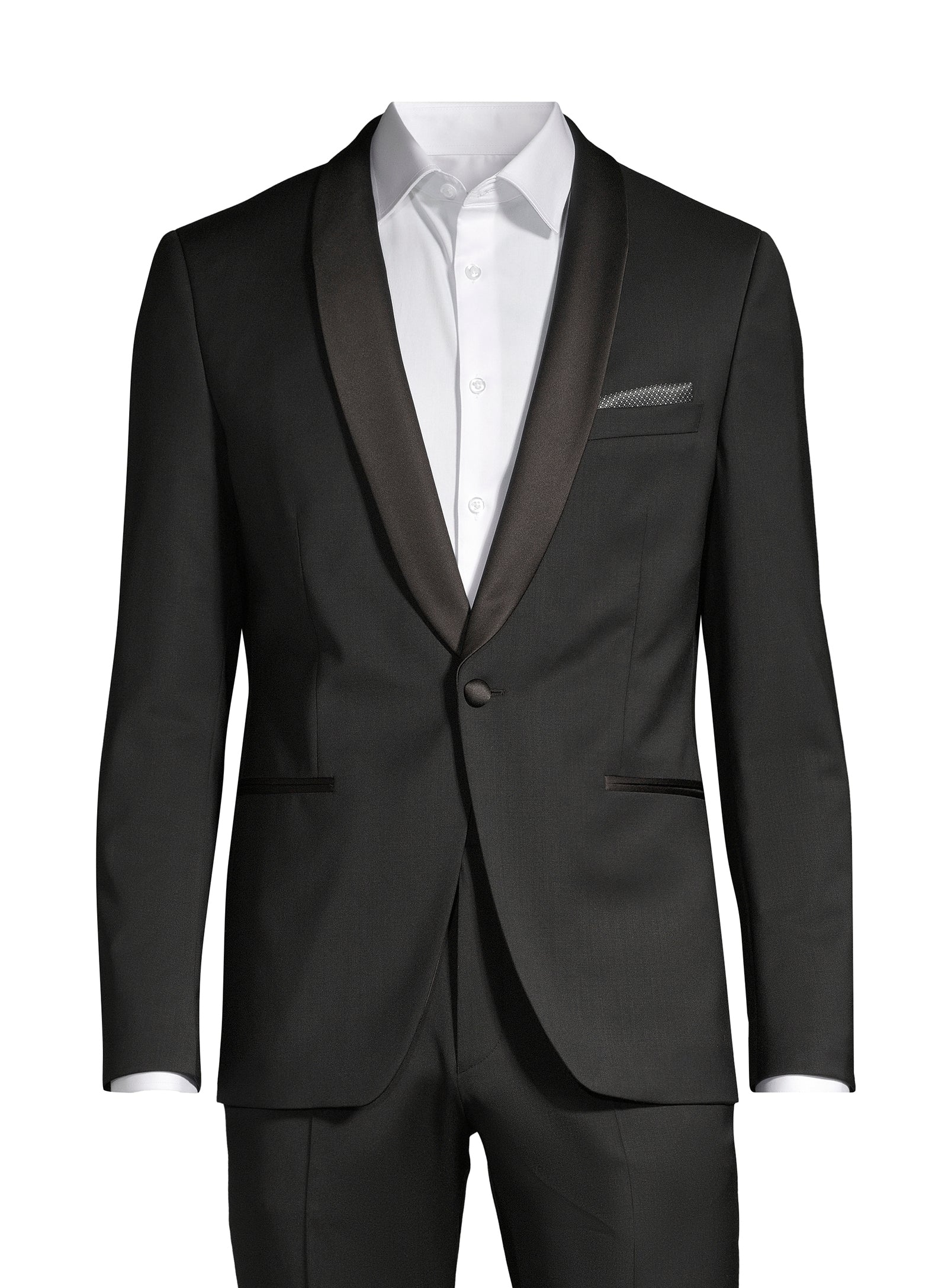 Complet essentiel imbriqué en laine - Noir