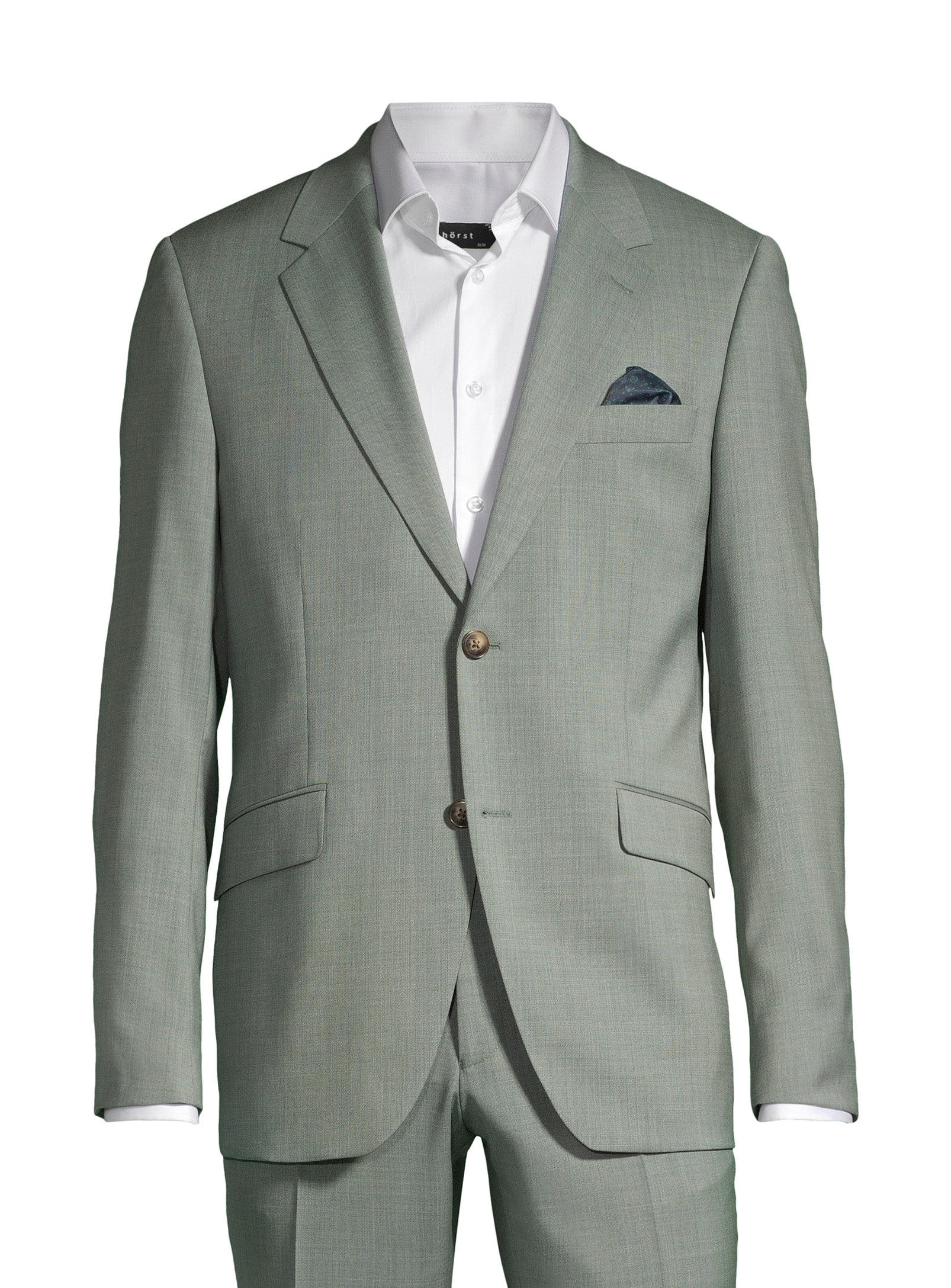 100% Virgin Wool Nested Suit – Green
