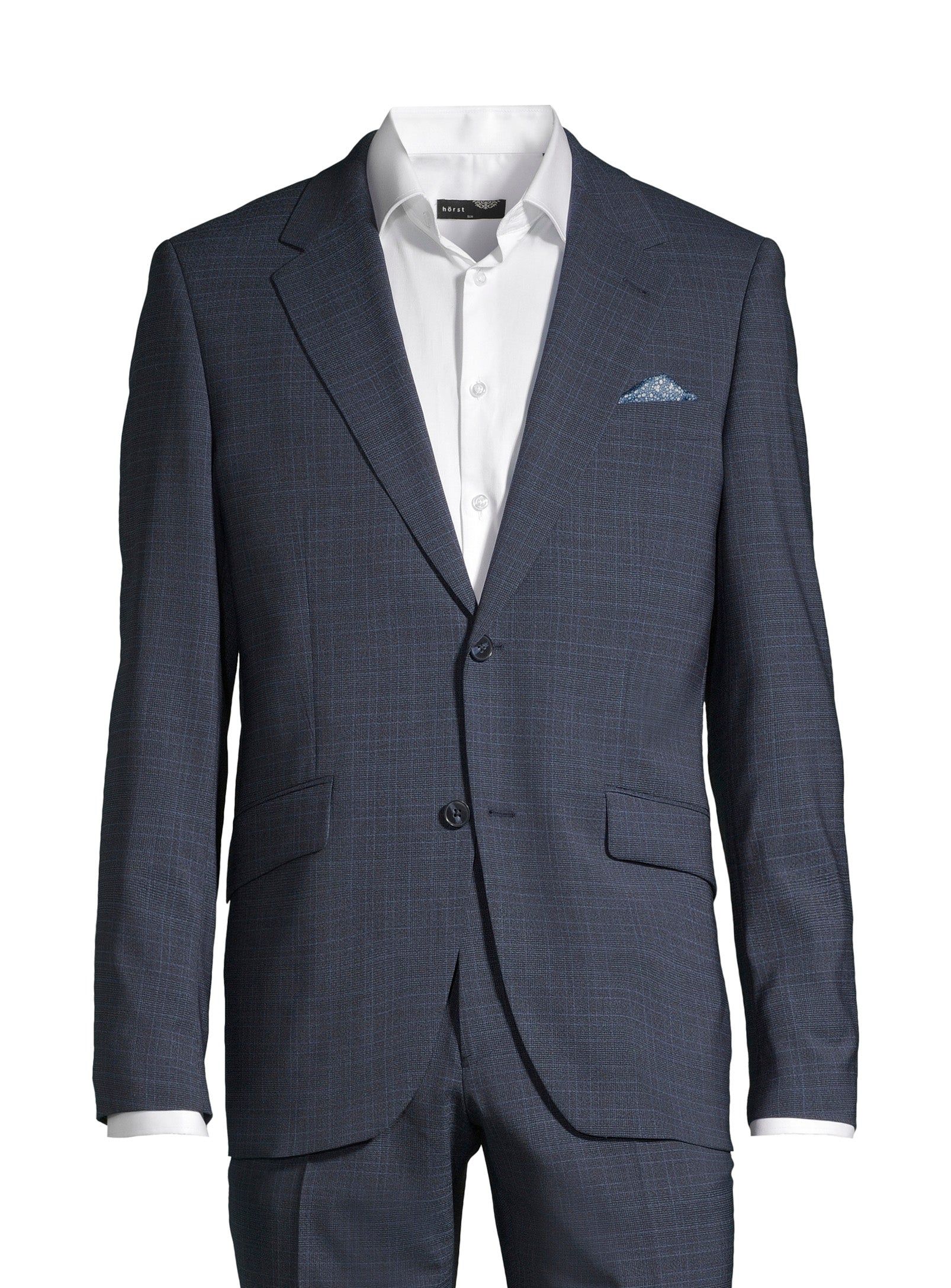 100% Virgin Wool Nested Suit – Blue