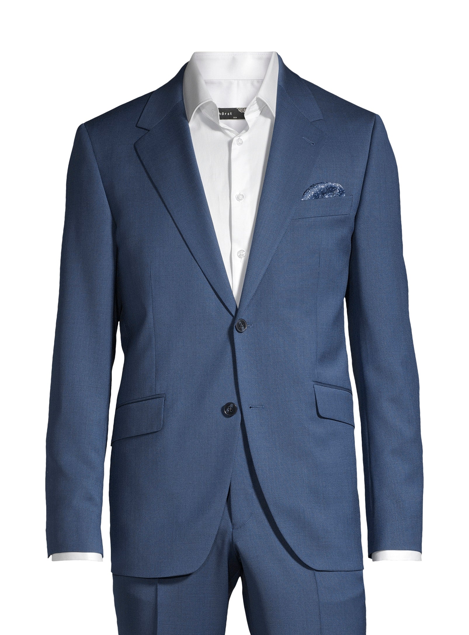 100% Virgin Wool Nested Suit – Blue