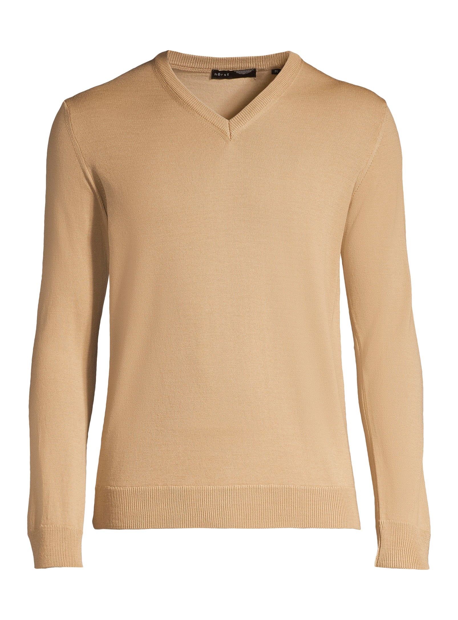 100% Merino Wool V-neck Sweater – Camel – Hörst
