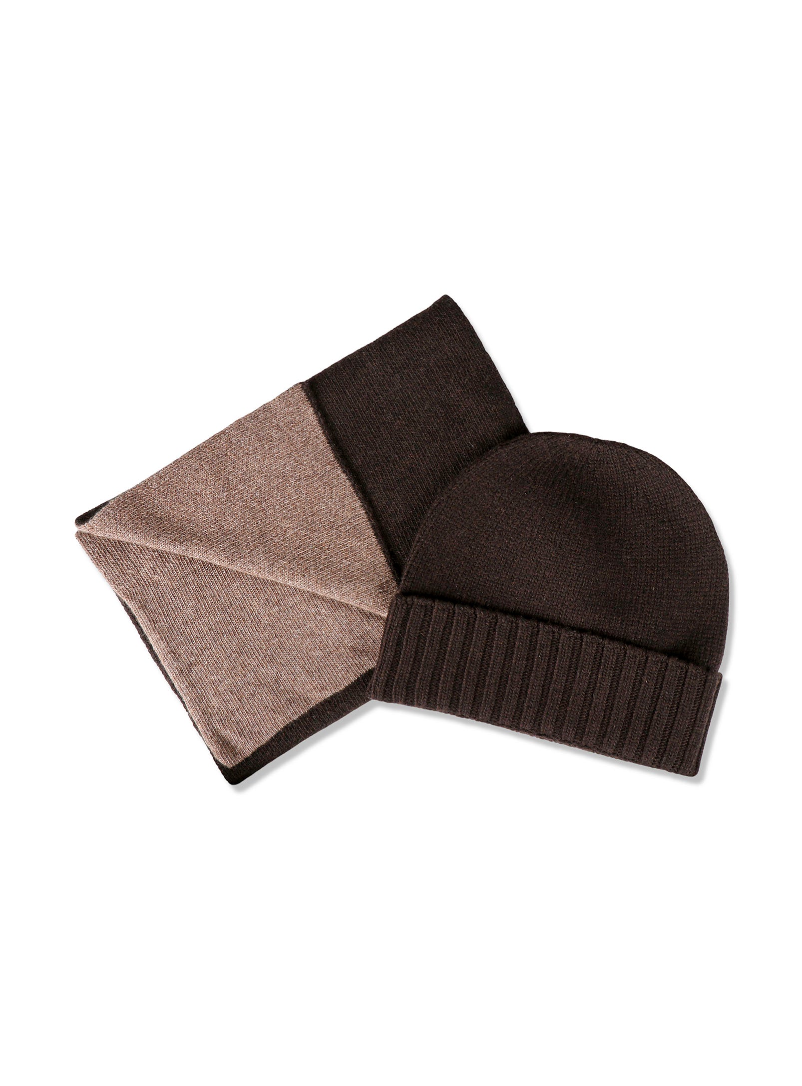Beanie & Scarf Set - Coffee