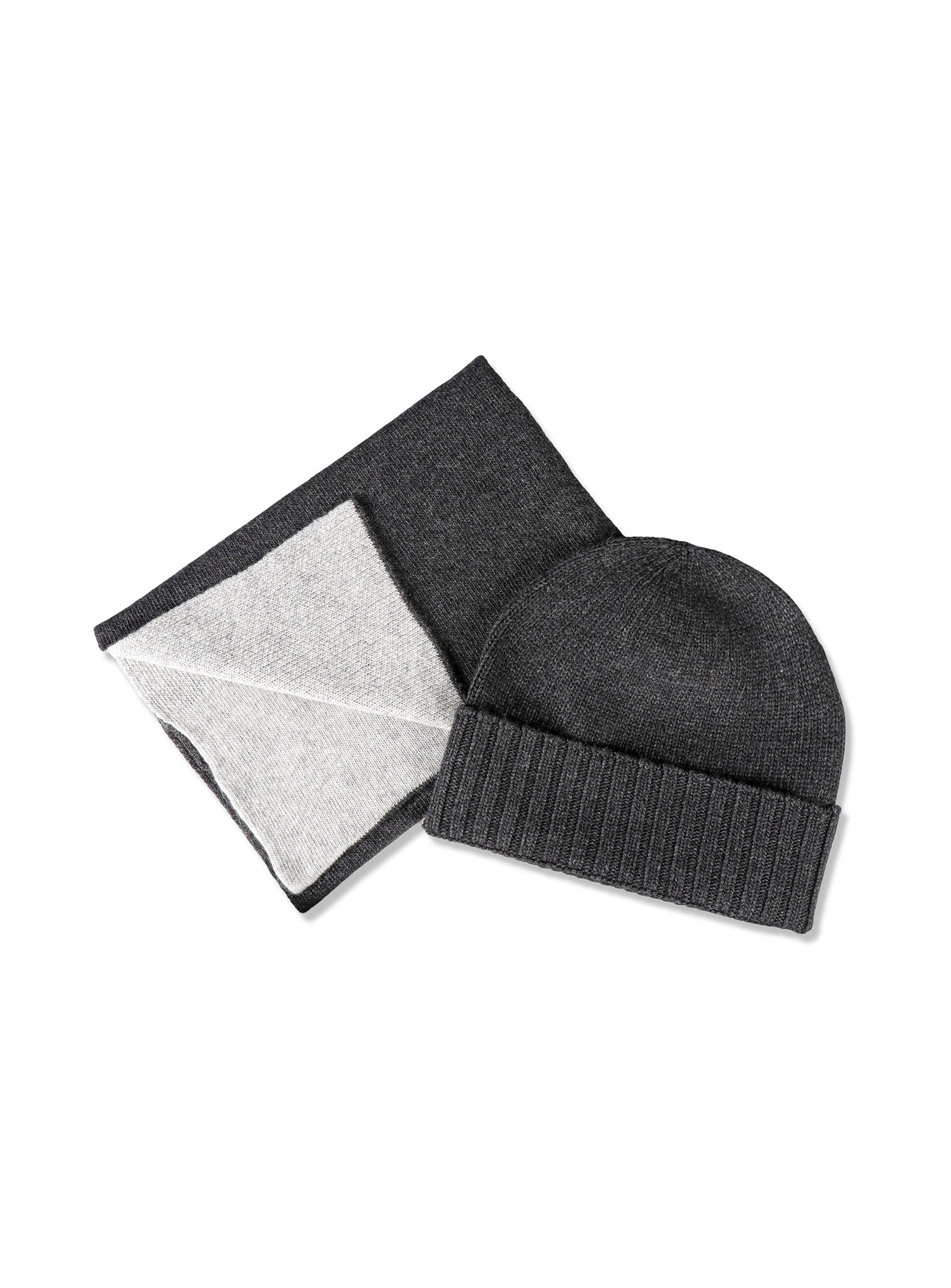 Beanie & Scarf Set - Charcoal