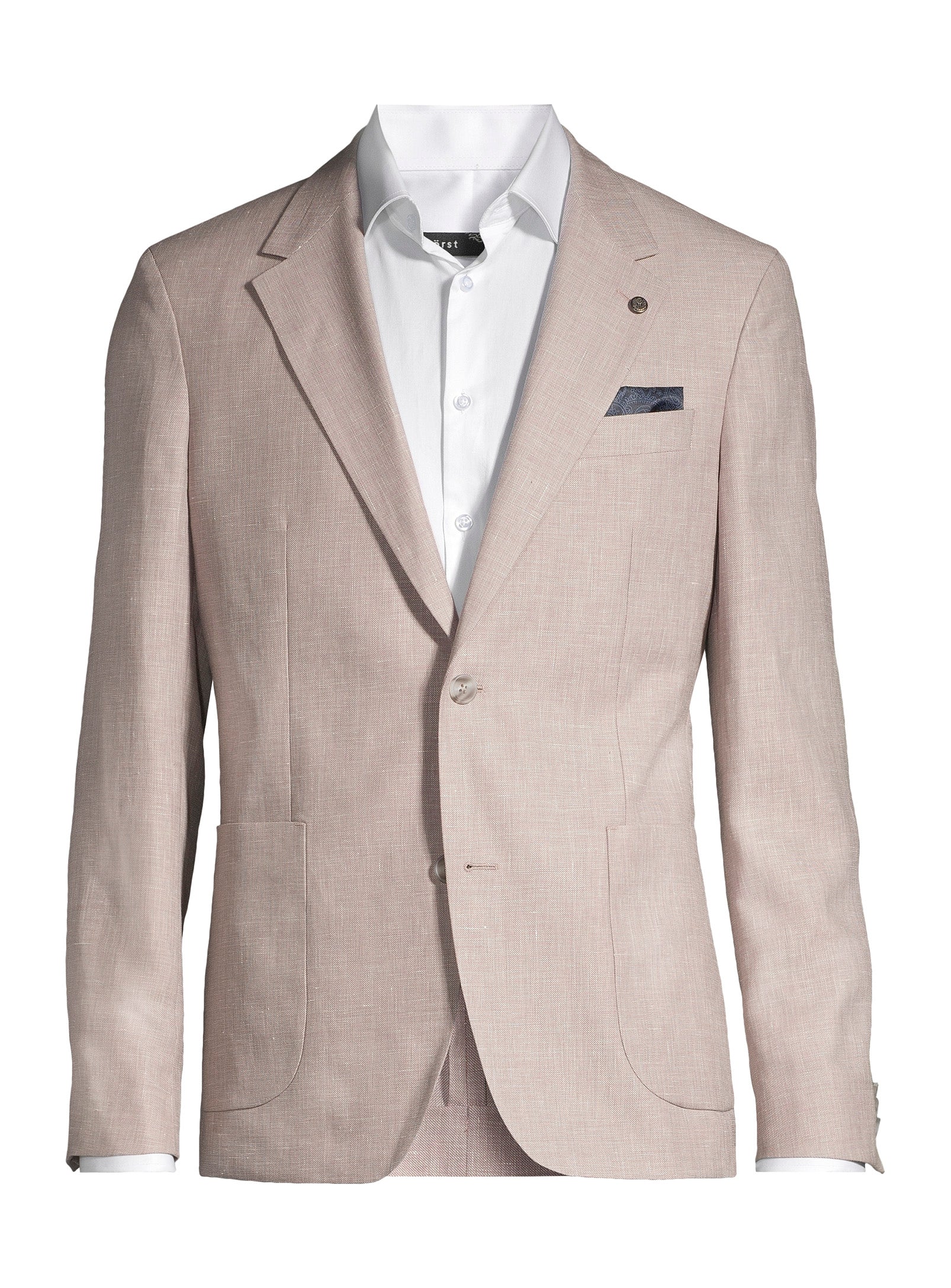 Contemporary Linen Blazer – Dusty Pink