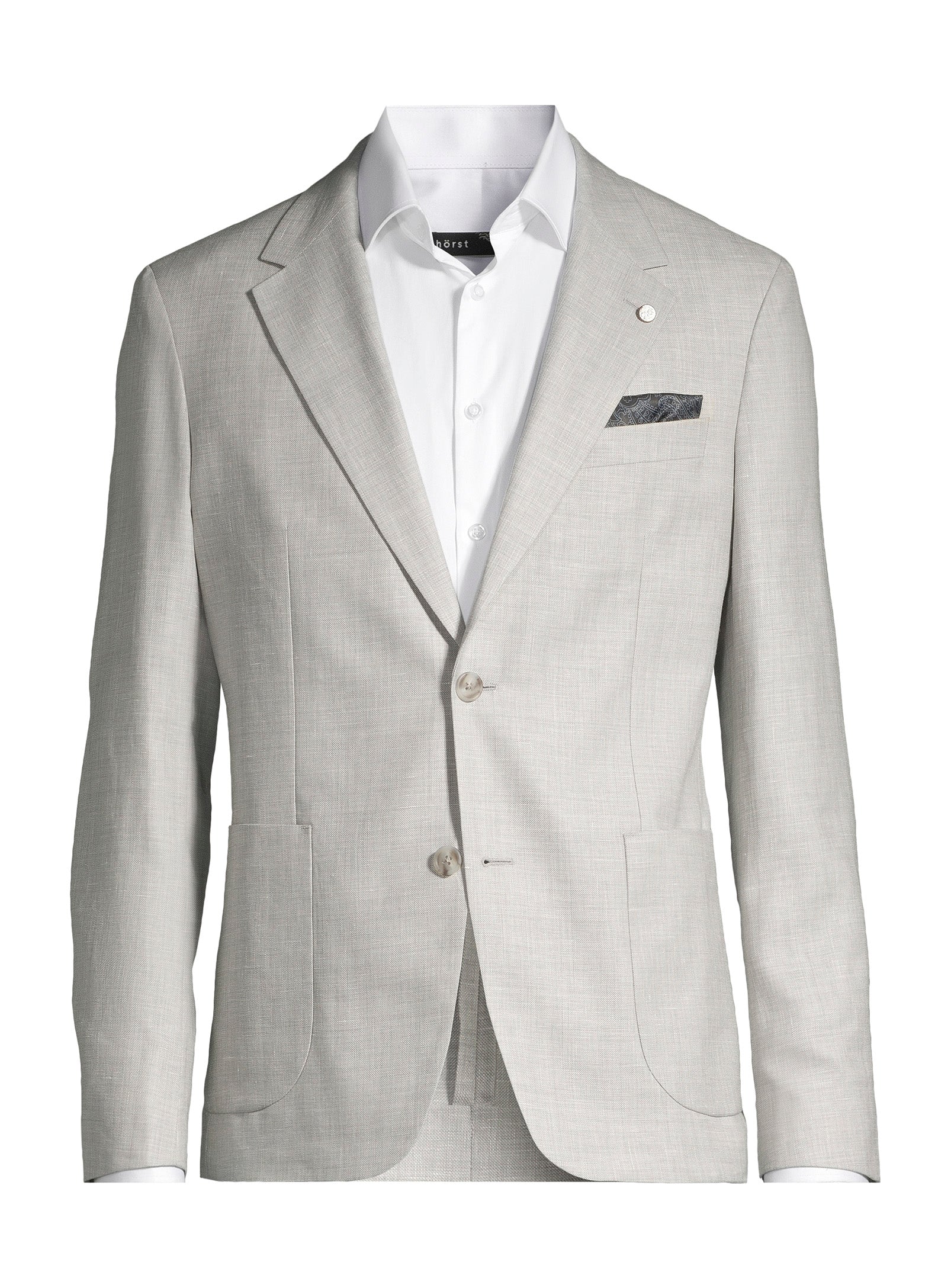 Contemporary Linen Blazer – Light Grey