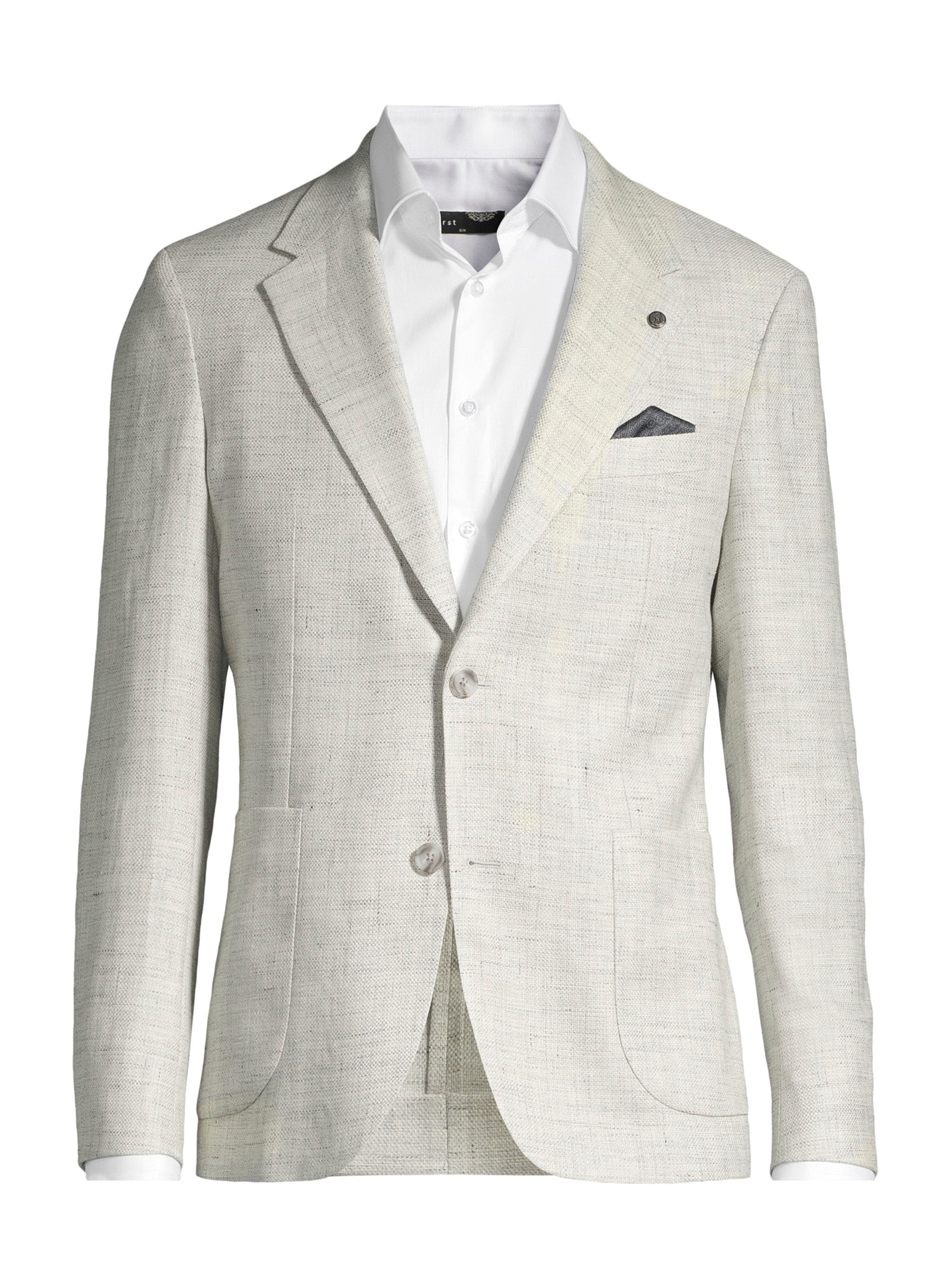 Contemporary Linen Blazer – Light Grey
