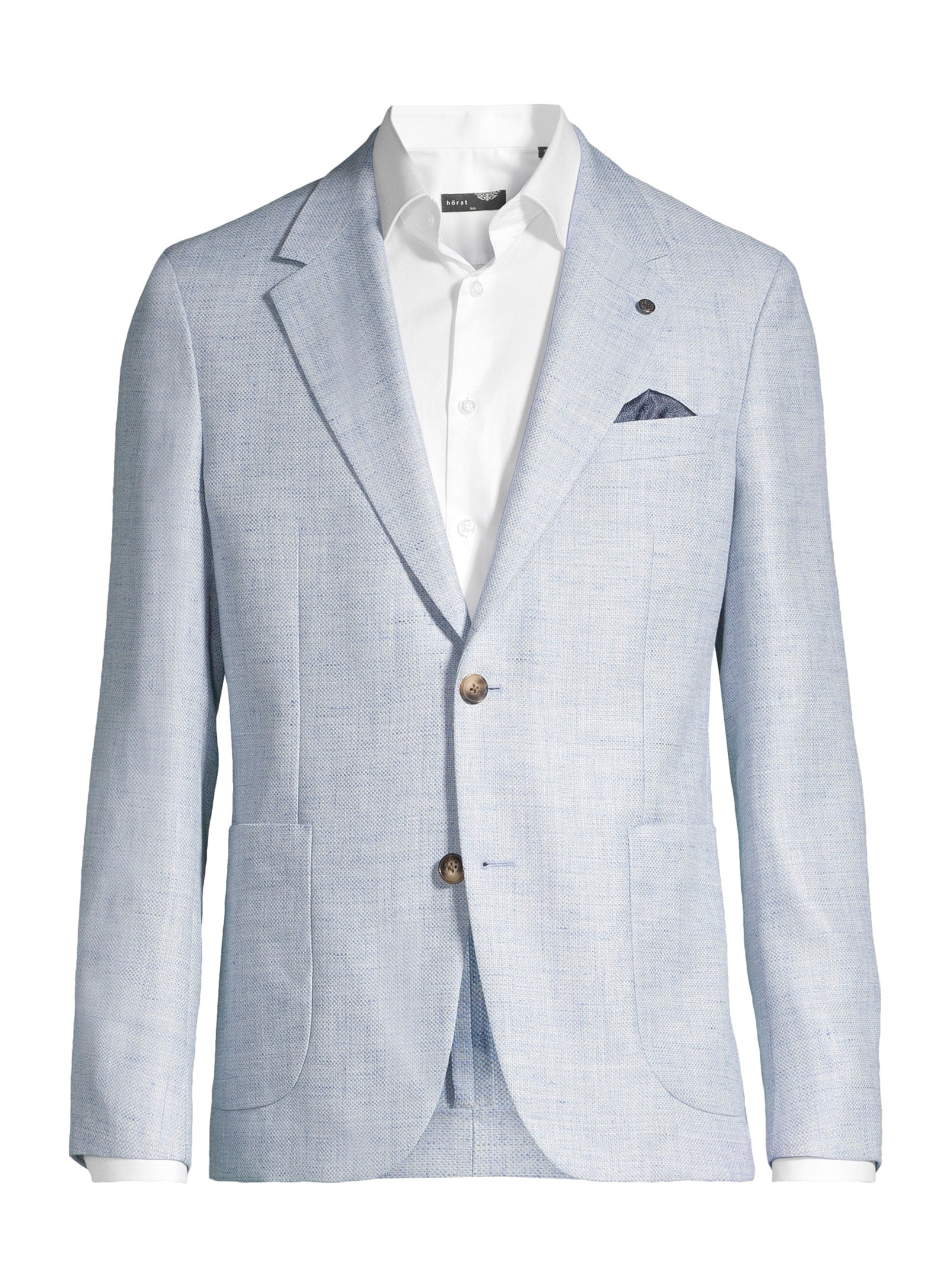 Contemporary Linen Blazer – Light Blue