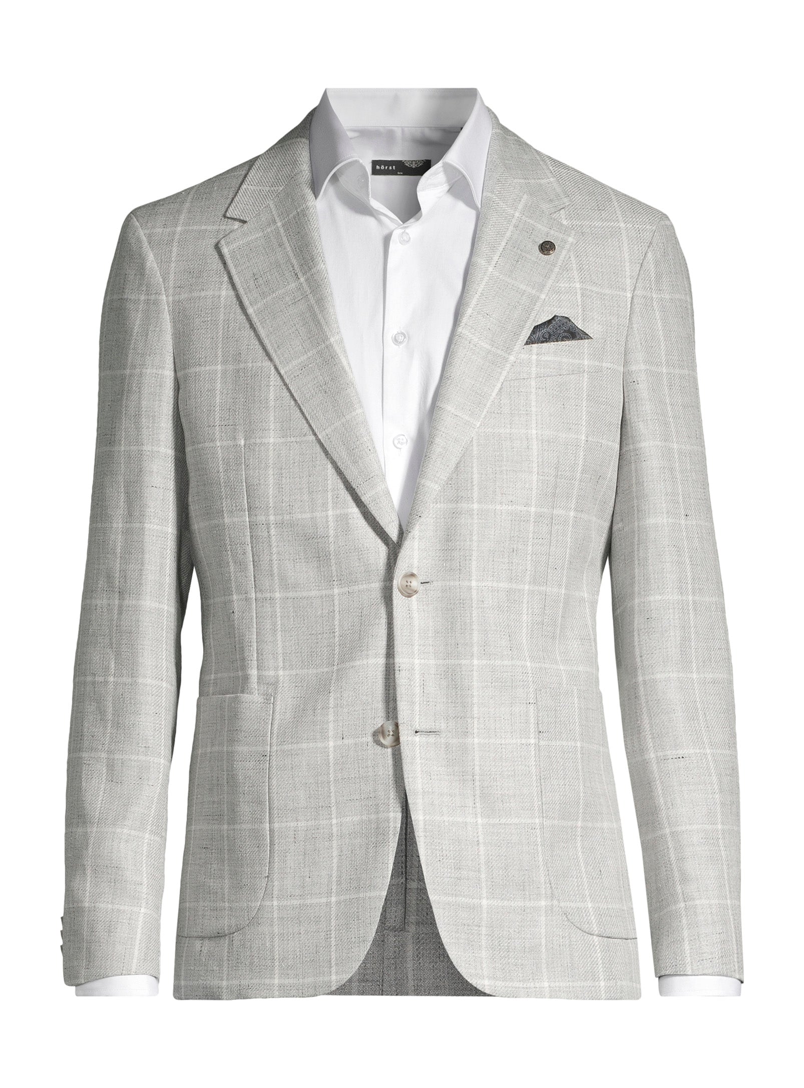 Contemporary Linen Blazer – Light Grey
