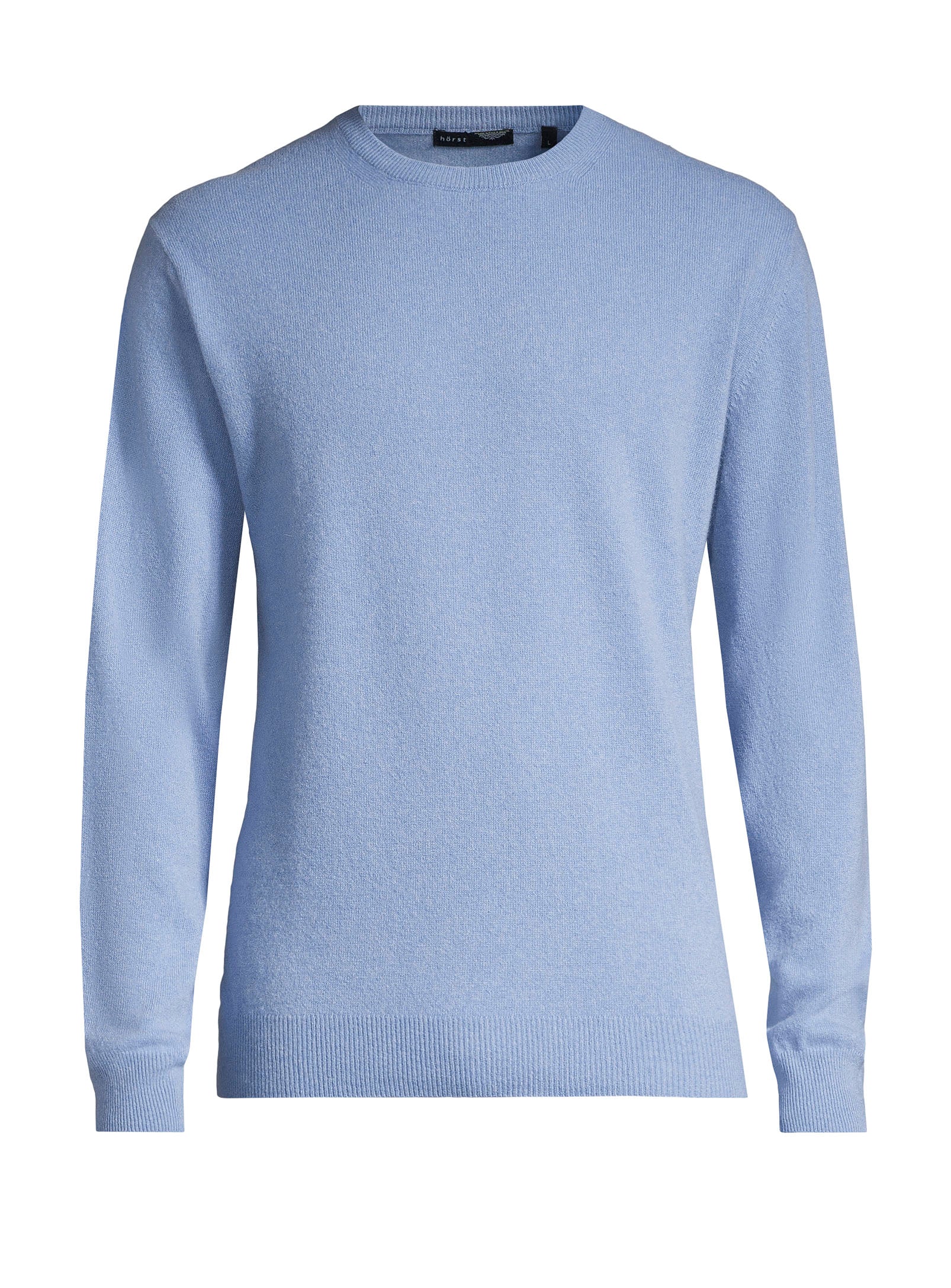 100% Cashmere Crewneck Sweater - Light Blue