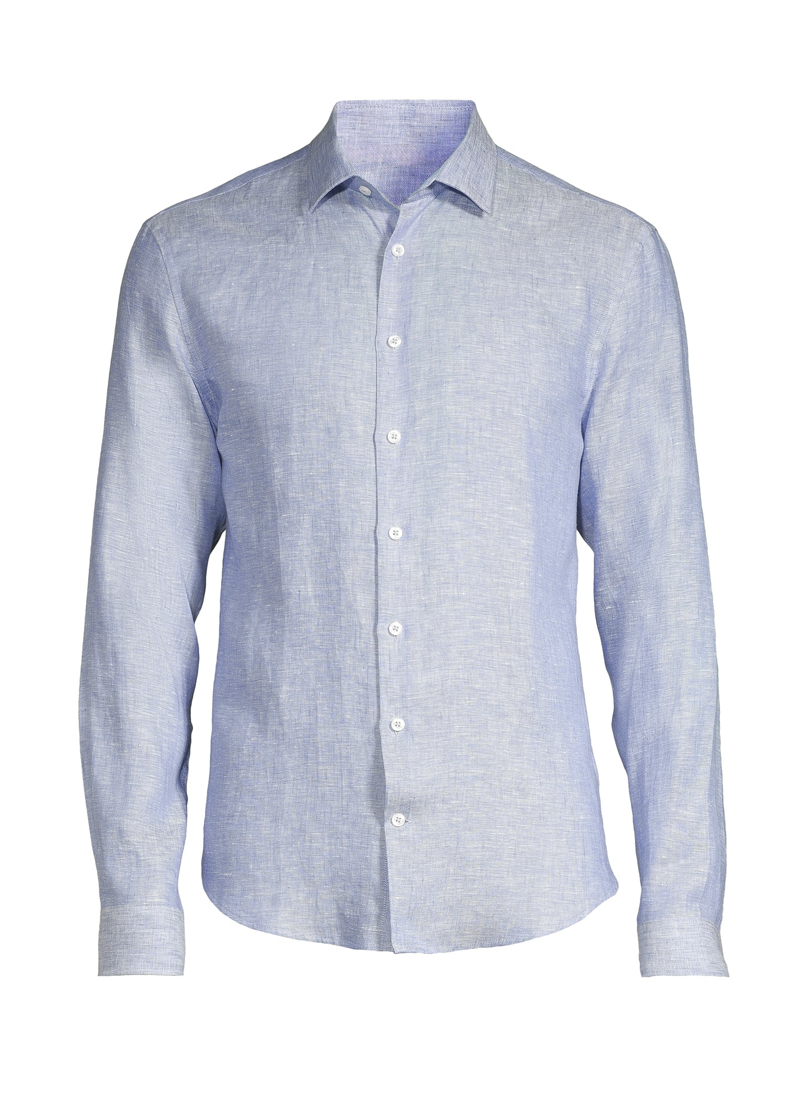 Chemise sport en coton et lin - Bleu