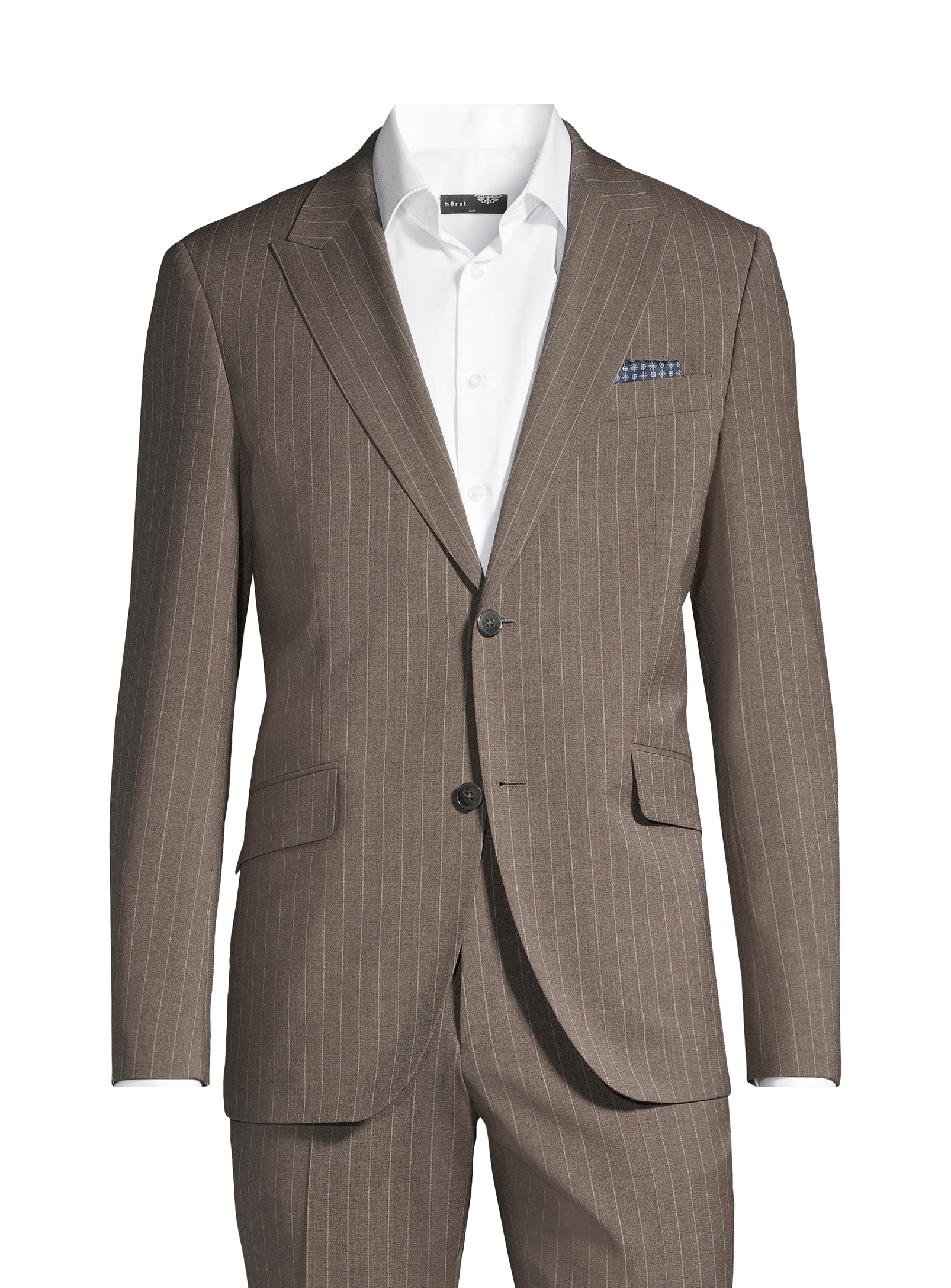 100% Virgin Wool Nested Suit - Taupe
