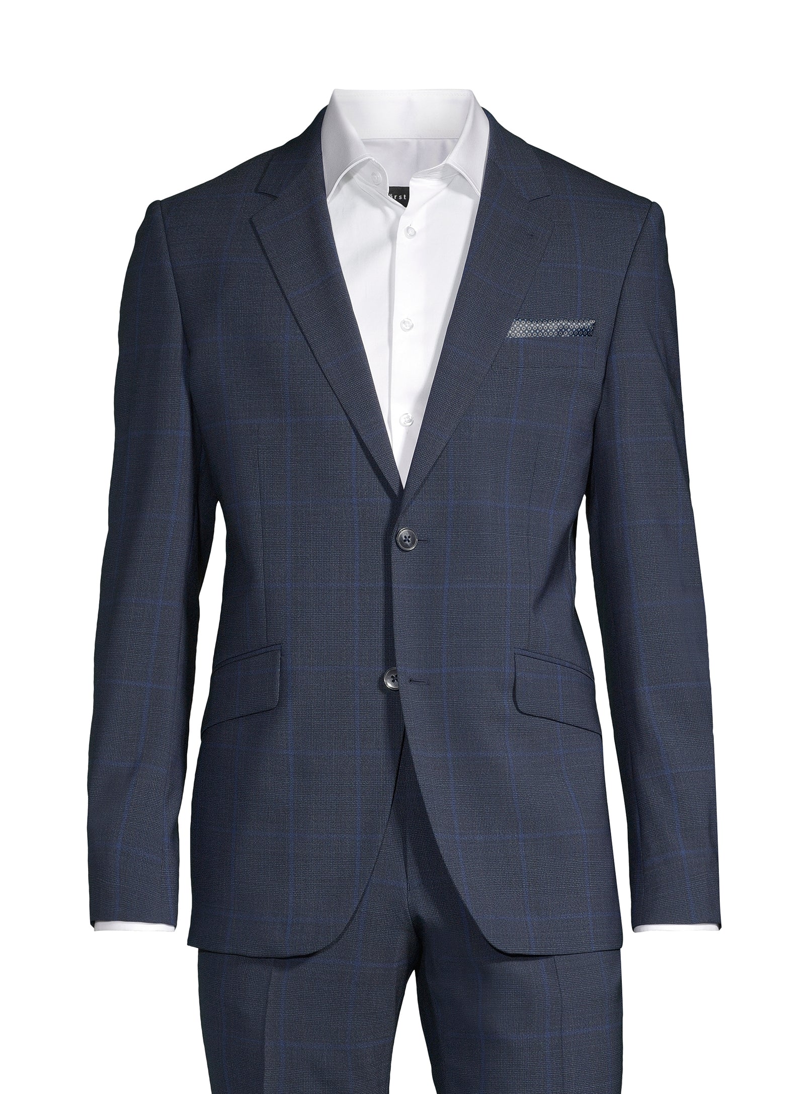 Complet imbriqué 100 % laine vierge - Bleu marine