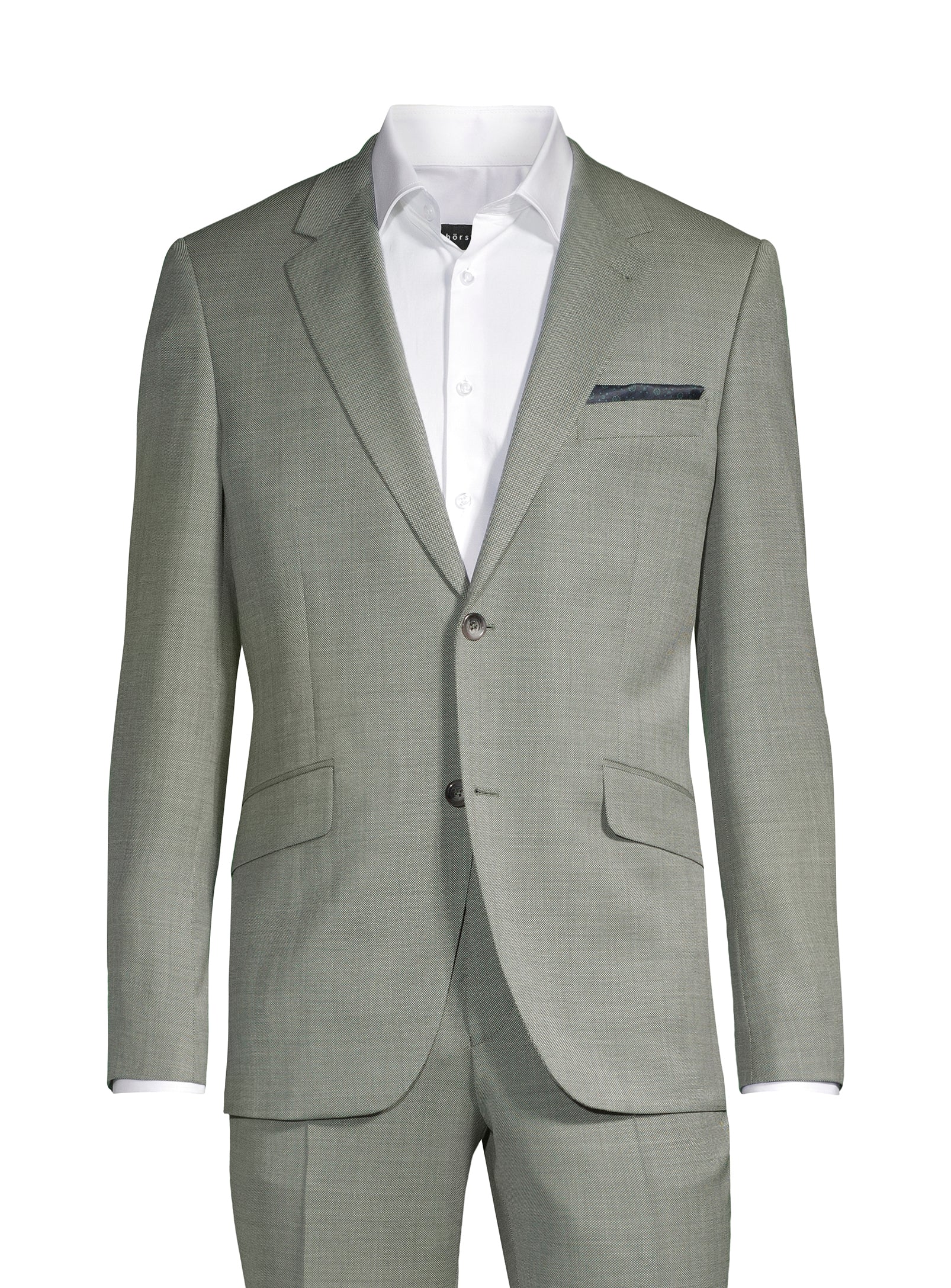 100% Virgin Wool Nested Suit - Green