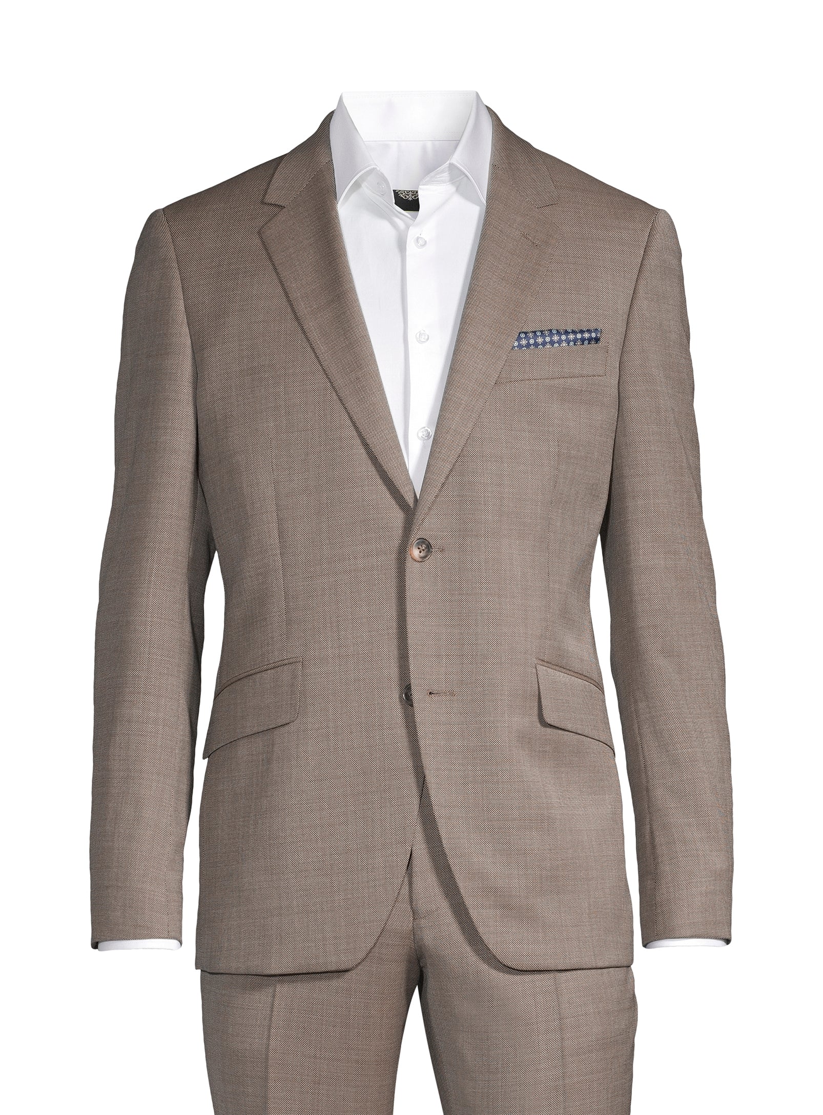 Complet imbriqué 100 % laine vierge - Brun