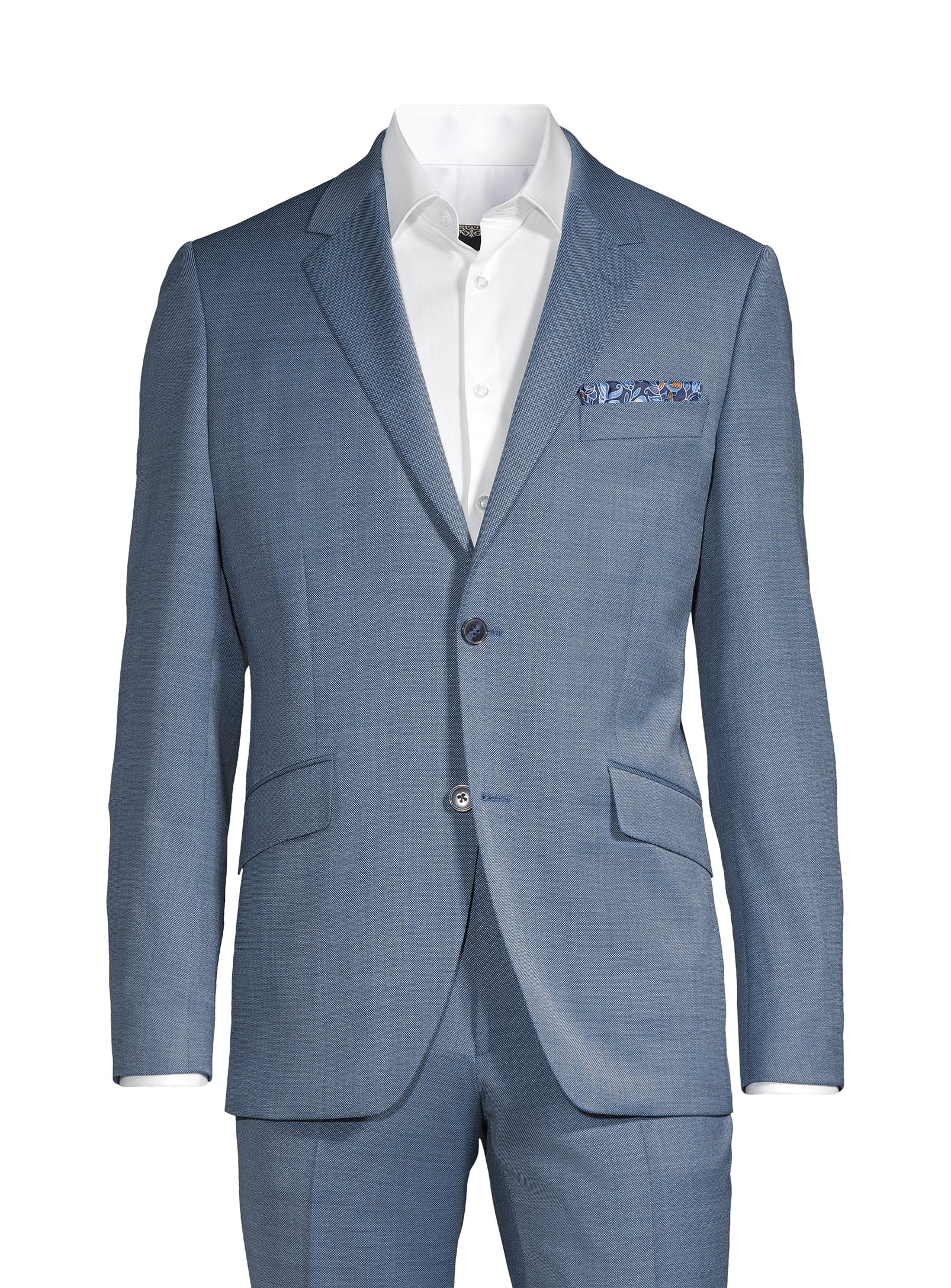 Complet imbriqué 100 % laine vierge - Bleu