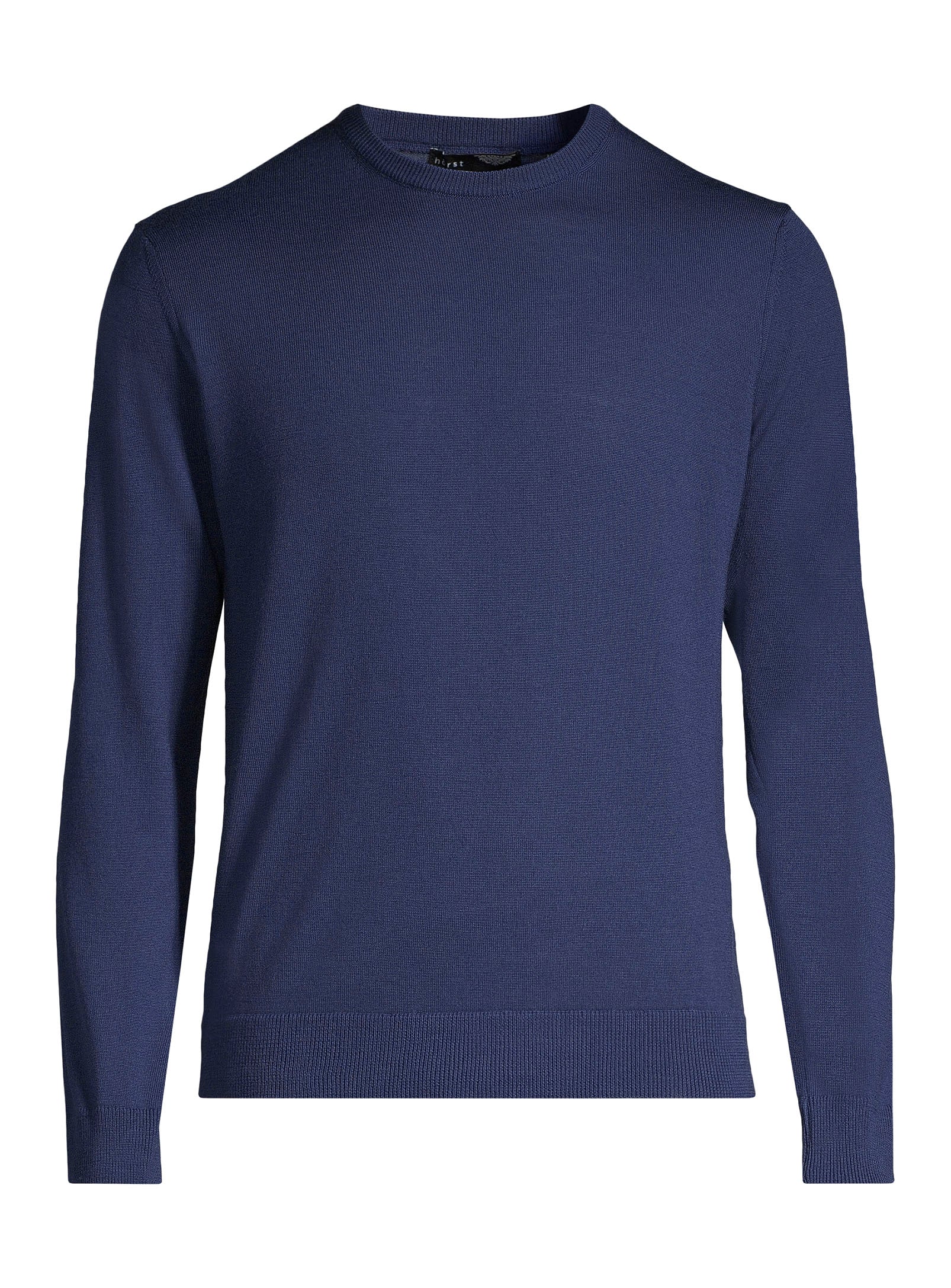 100% Merino Wool Crewneck Sweater - Blue
