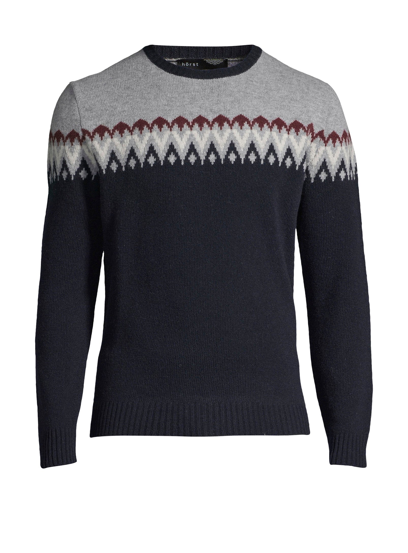 Wool Crewneck Sweater - Navy