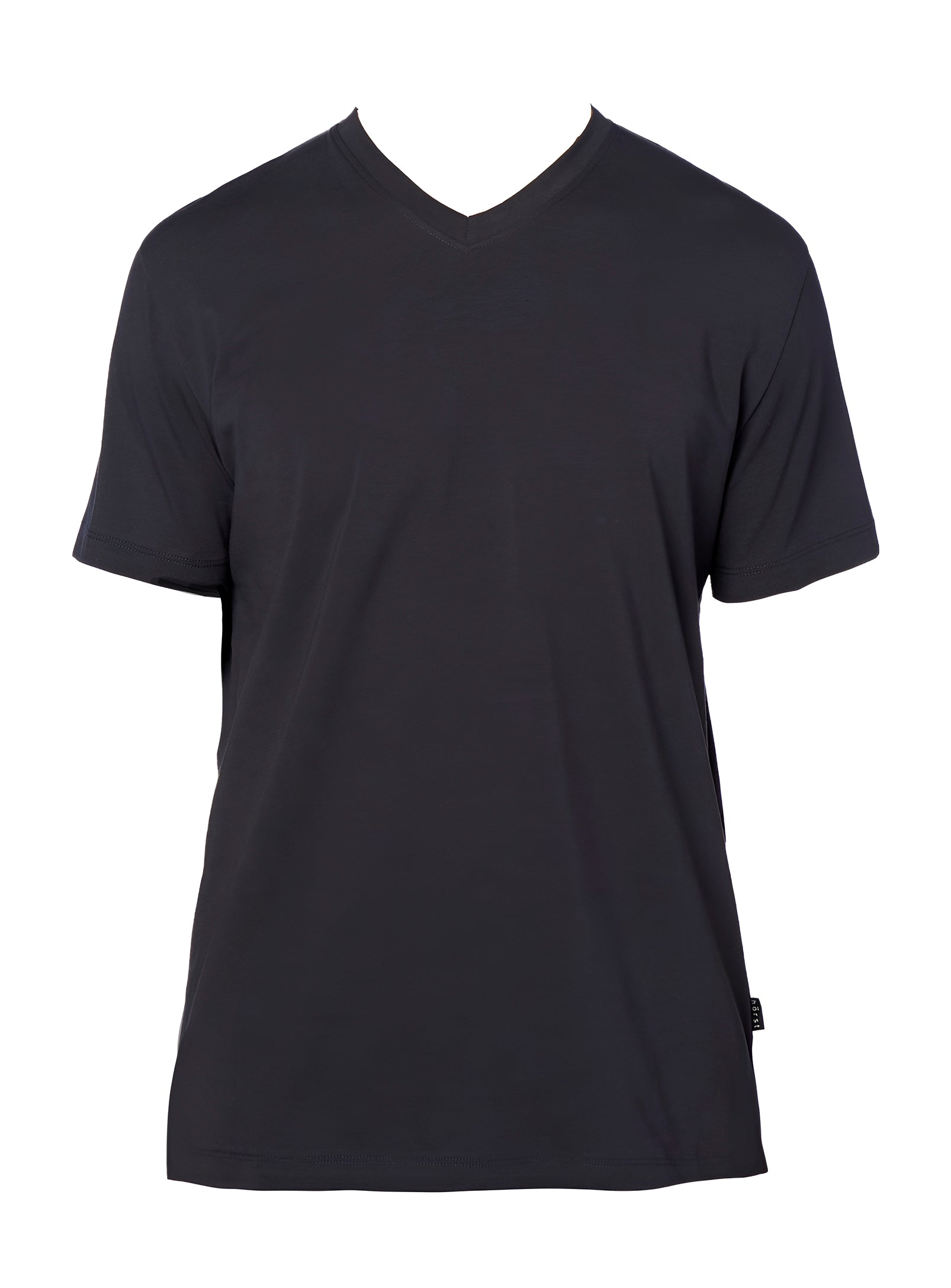 Cotton V-neck T-shirt - Navy