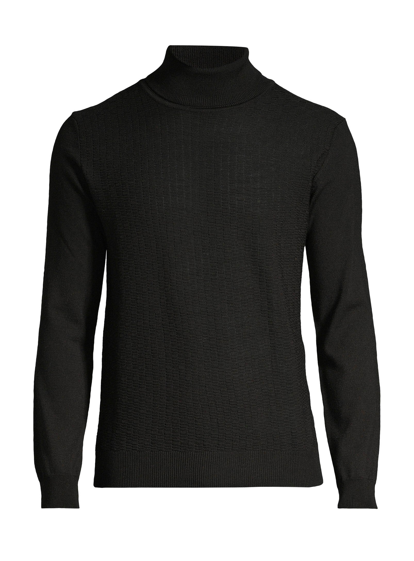 Wool Turtleneck Sweater - Black