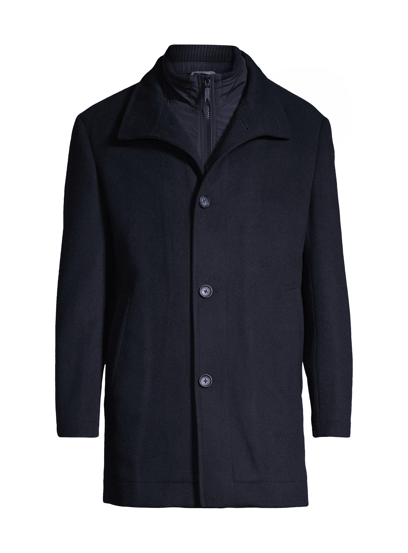 Wool & Cashmere Dress Coat - Navy