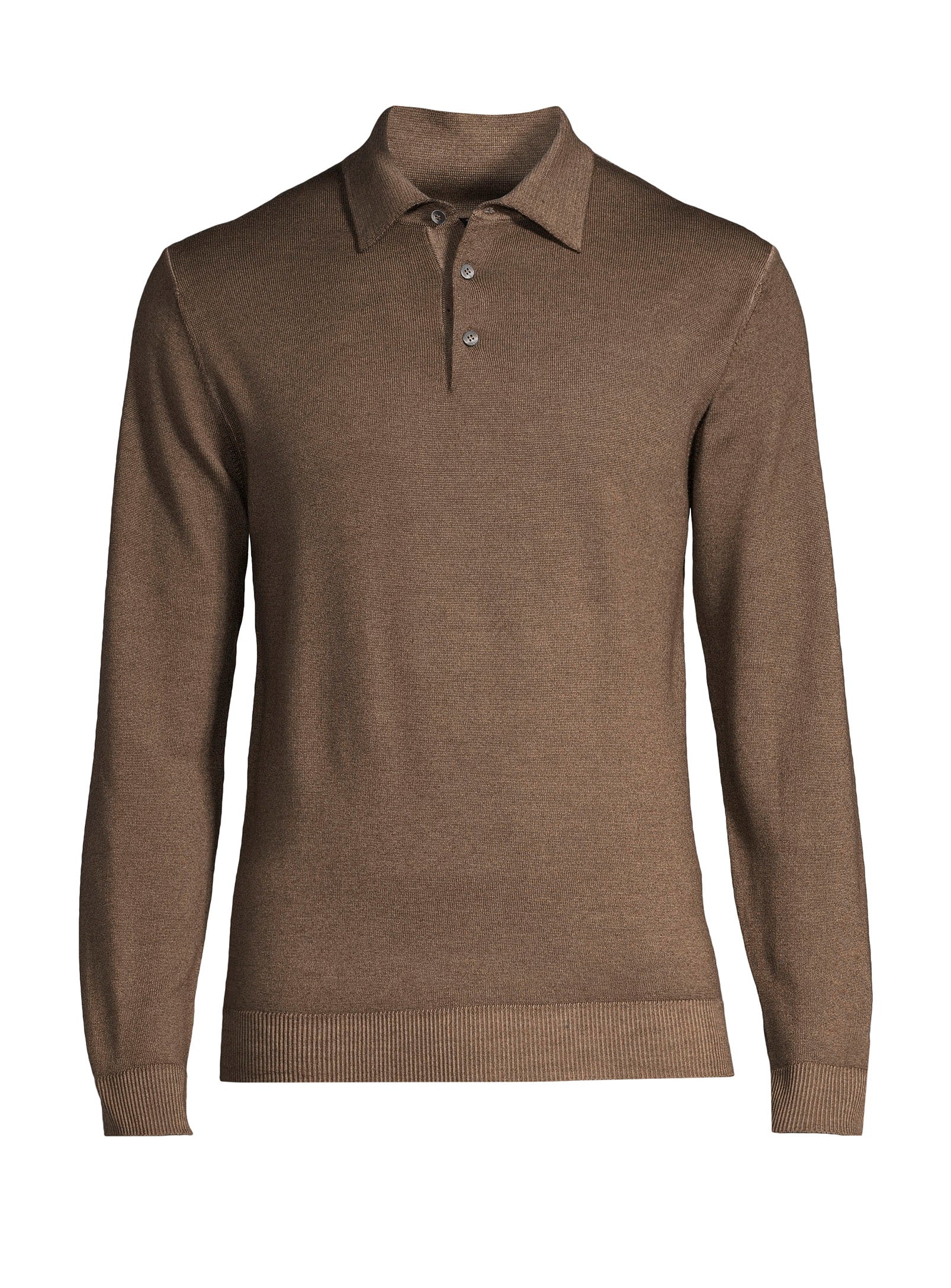 100% Merino Wool Polo - Taupe