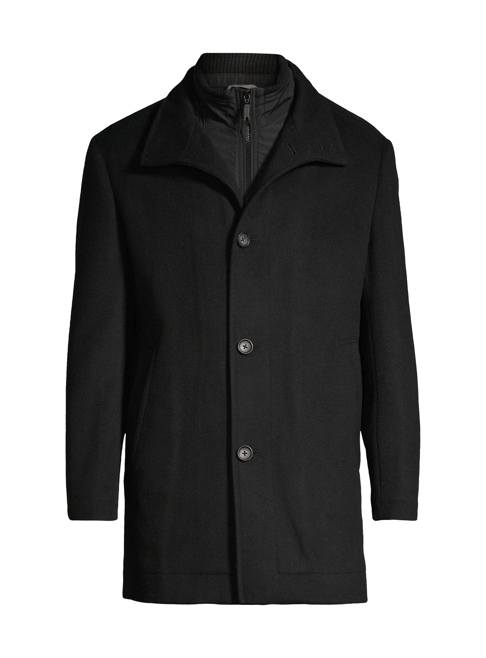 Wool & Cashmere Dress Coat - Black
