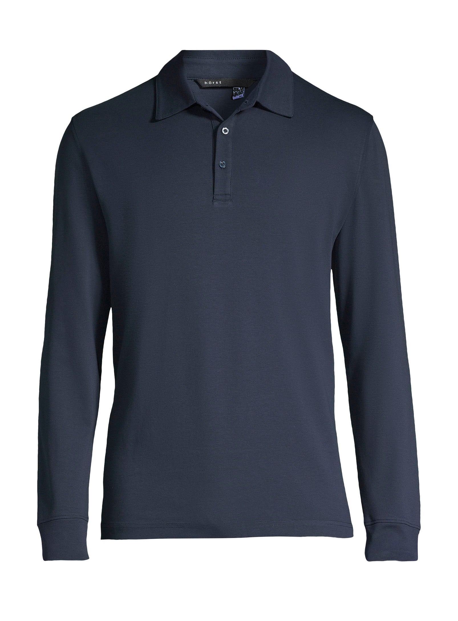 Solid Color Cotton Polo - Navy