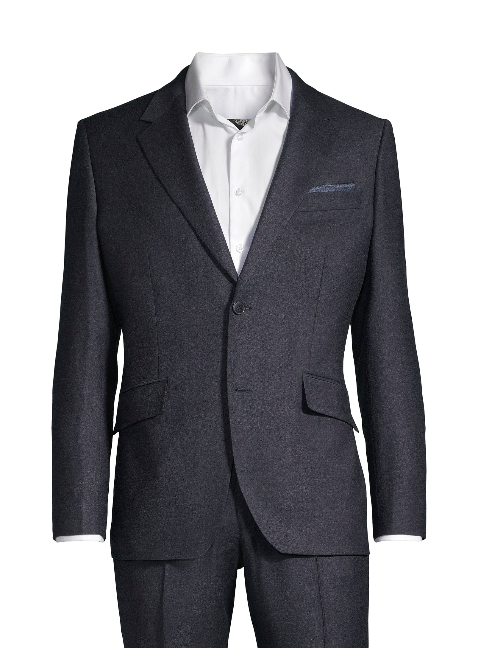 Wool Stretch Nested Suit - Navy