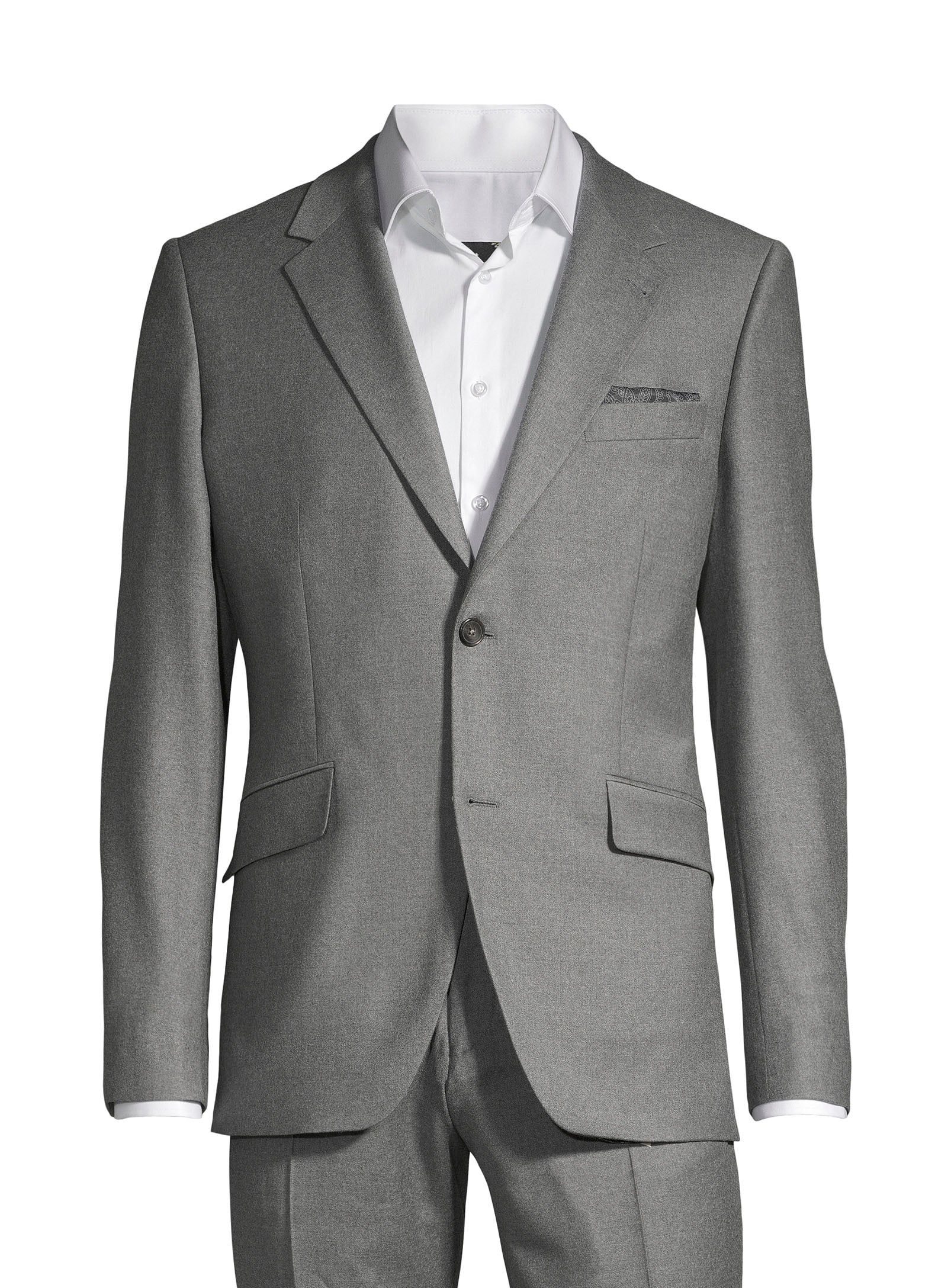 Wool Stretch Nested Suit - Grey