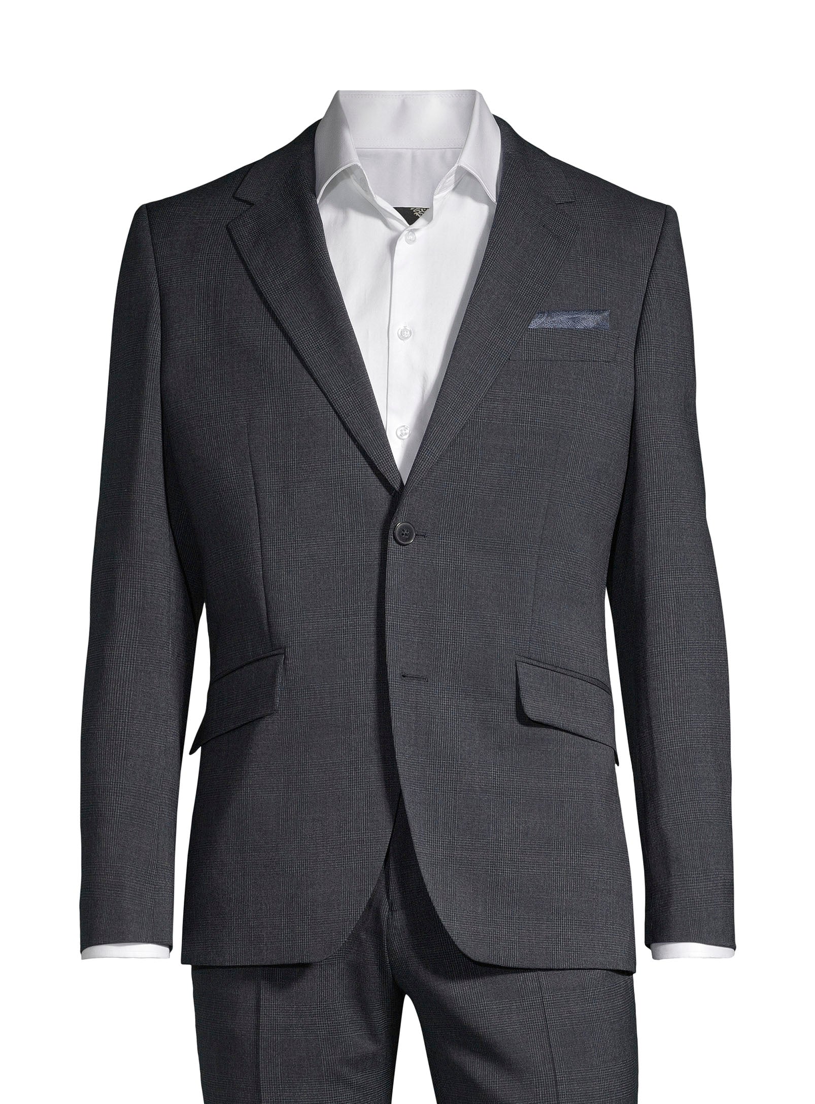 100% Virgin Wool Nested Suit - Dark Blue