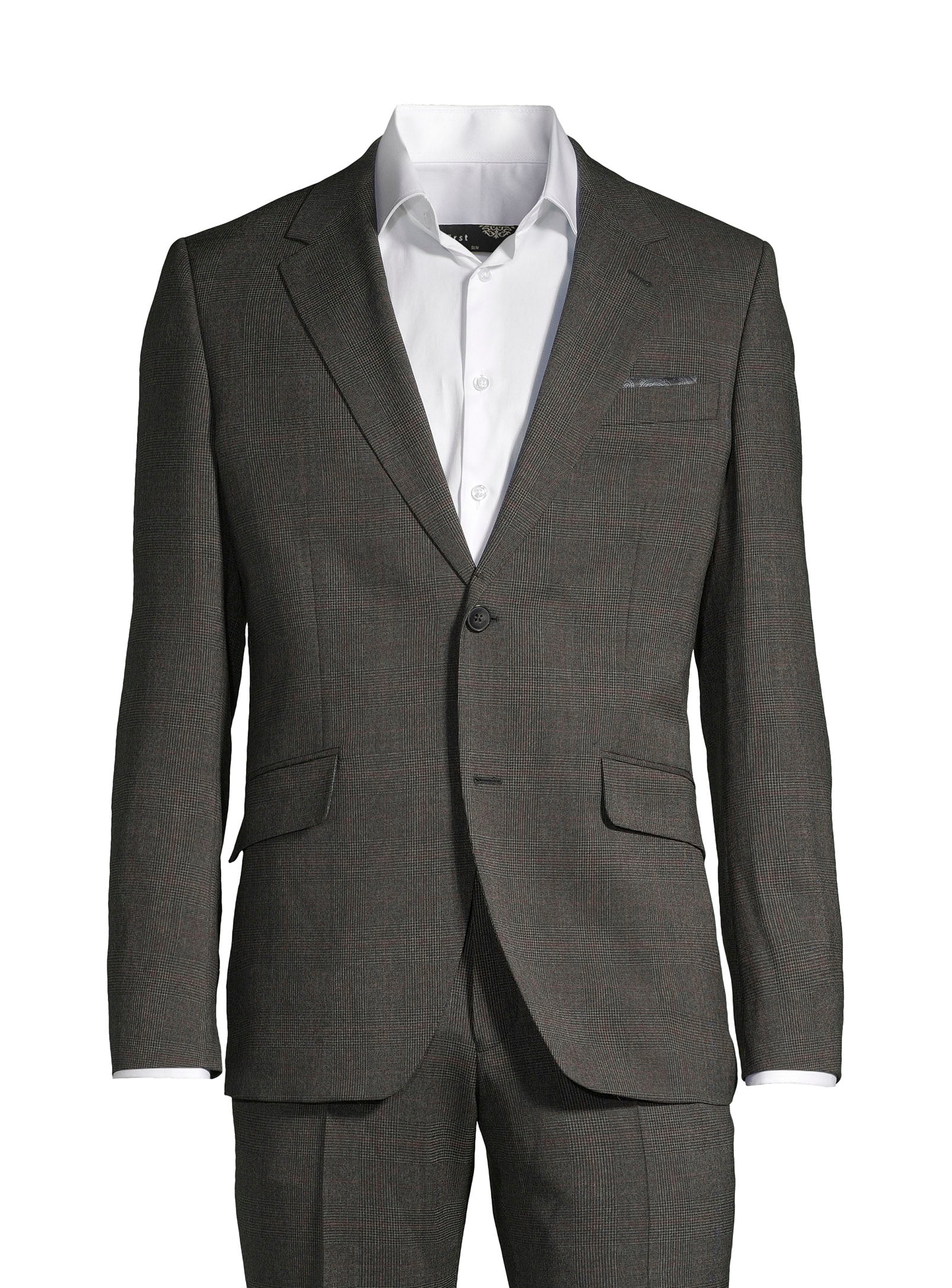 100% Virgin Wool Nested Suit - Black