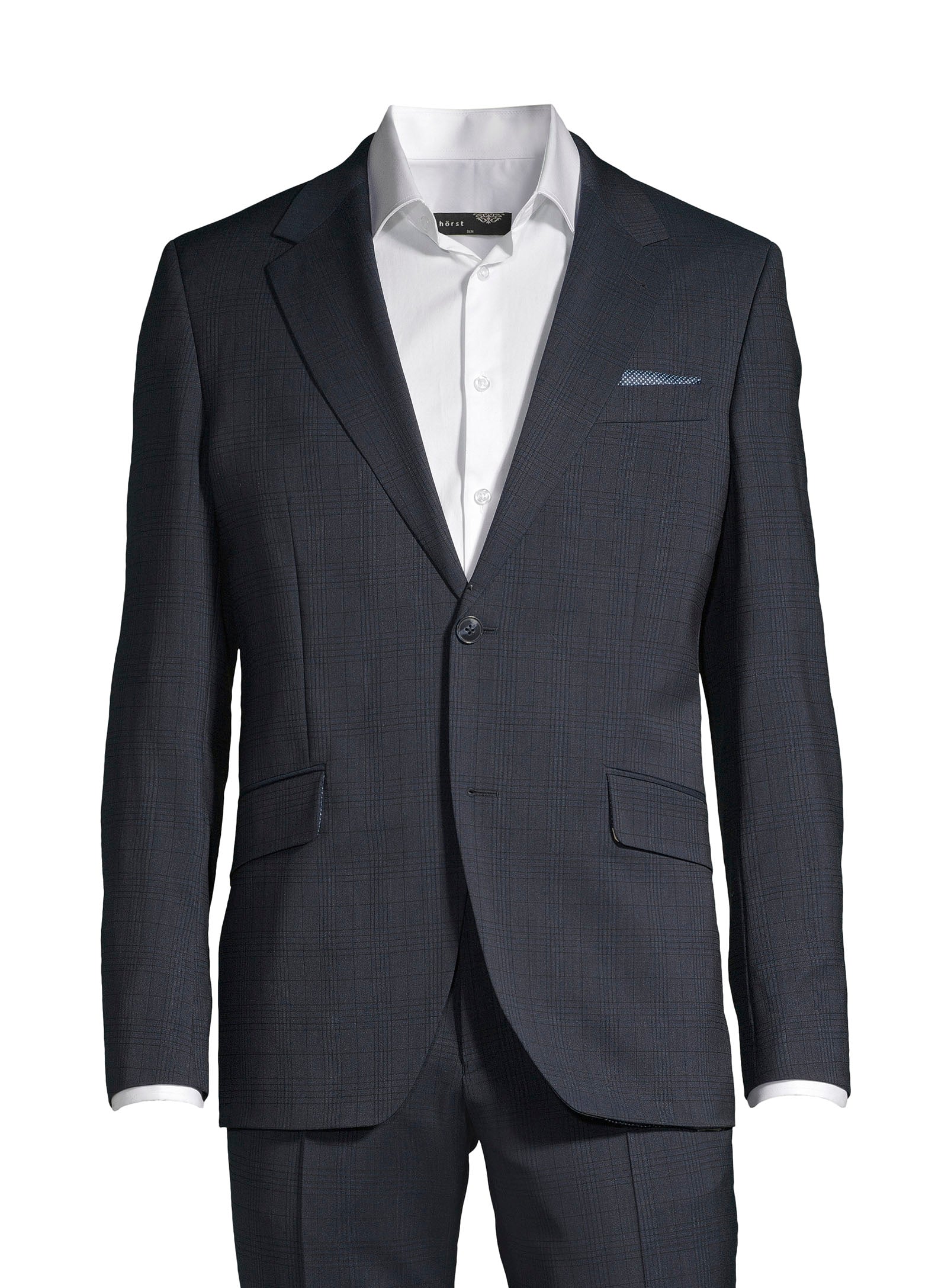 100% Virgin Wool Nested Suit - Navy