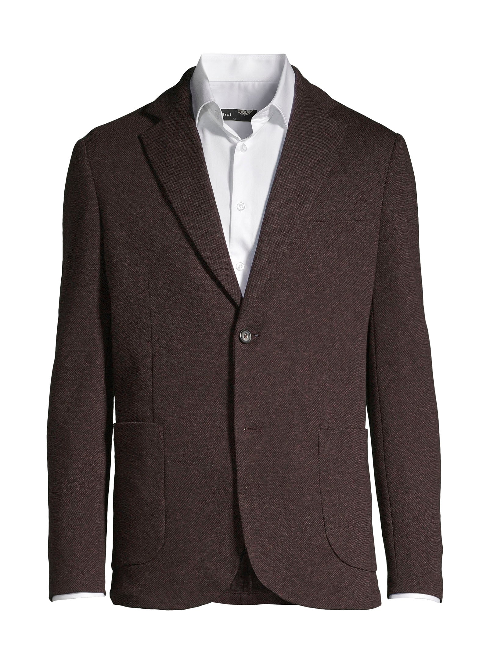 Knit Blazer - Burgundy