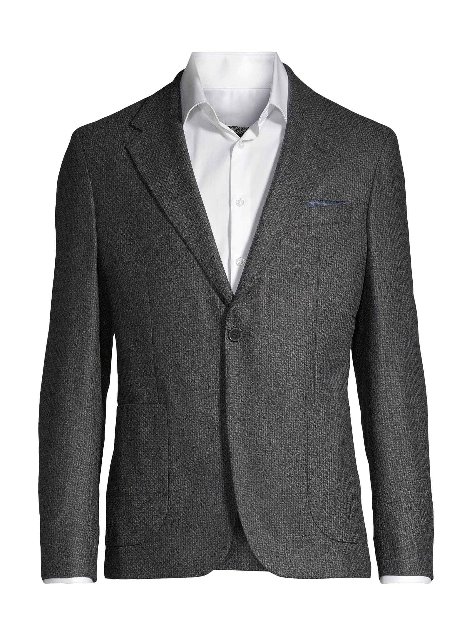 Contemporary Wool Blazer - Navy