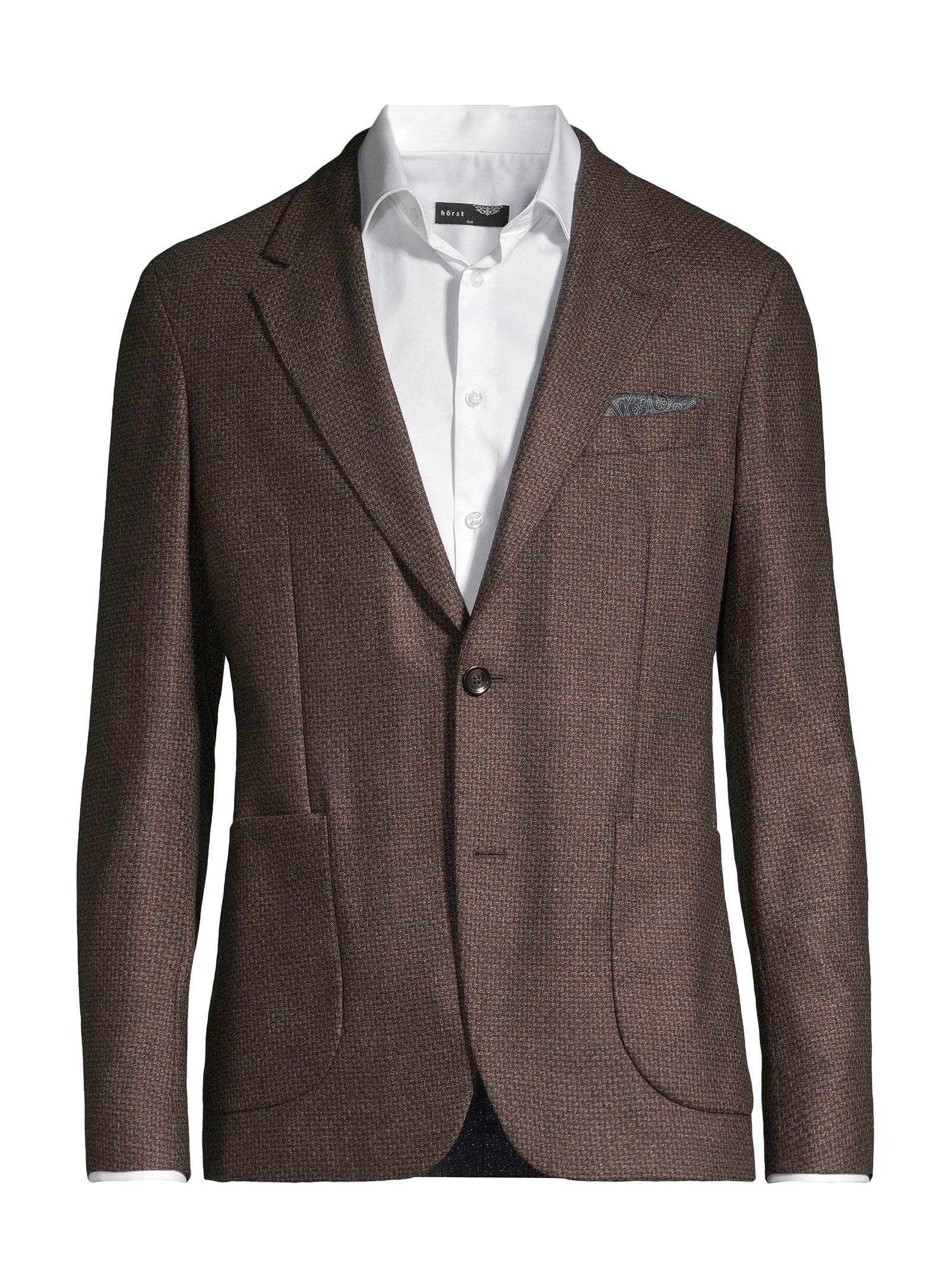 Contemporary Wool Blazer - Brown