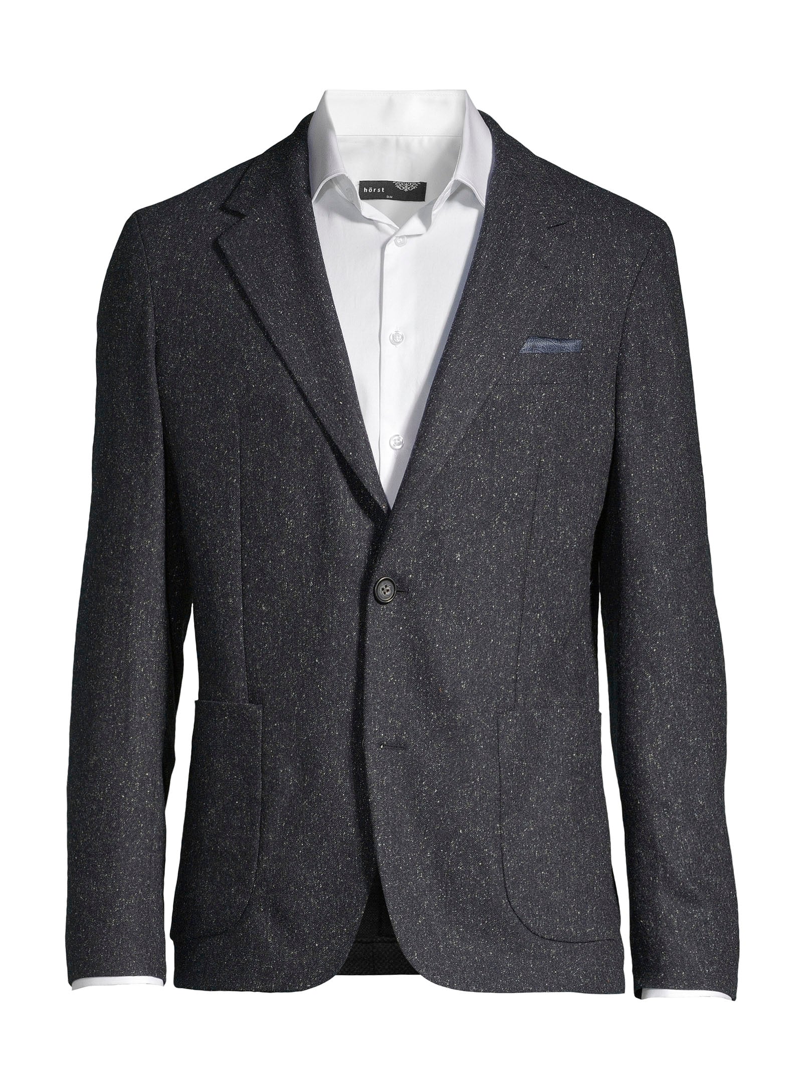 Contemporary Wool Blazer - Navy